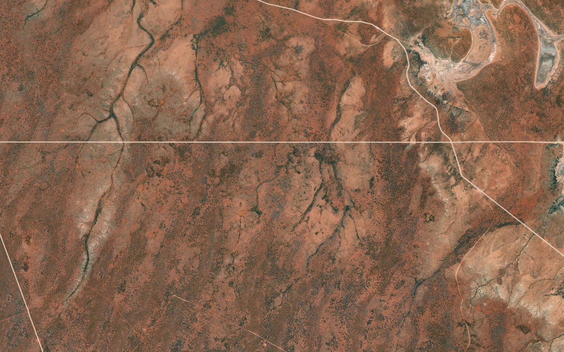 Satellite map of the Goyder Springs