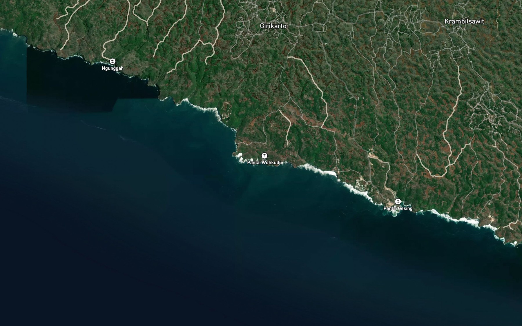 Satellite map of the Teluk Wohkudu