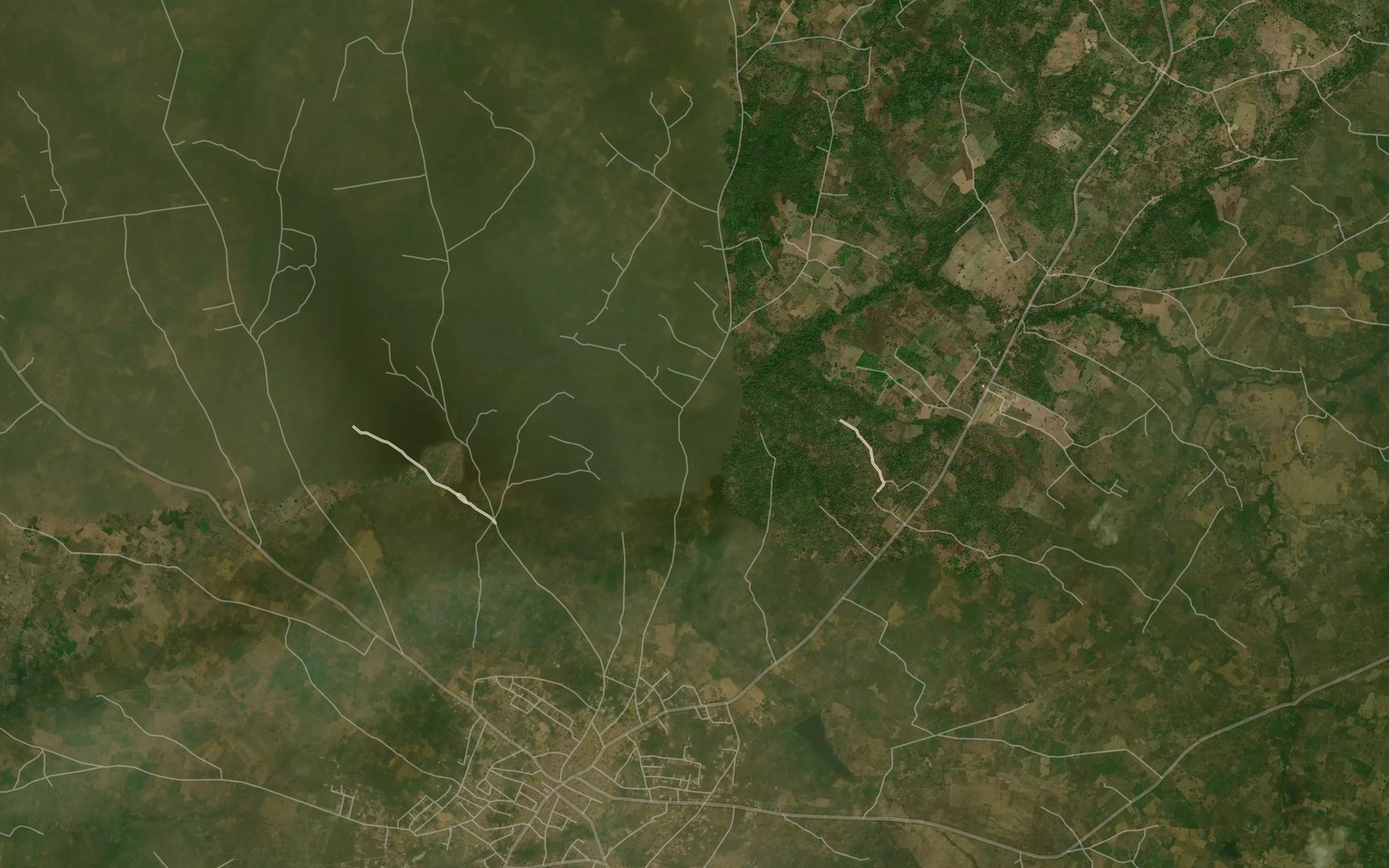 Satellite map of the River Ipado