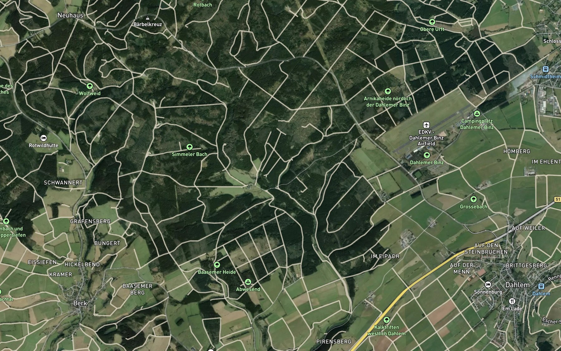 Satellite map of the Rehbach