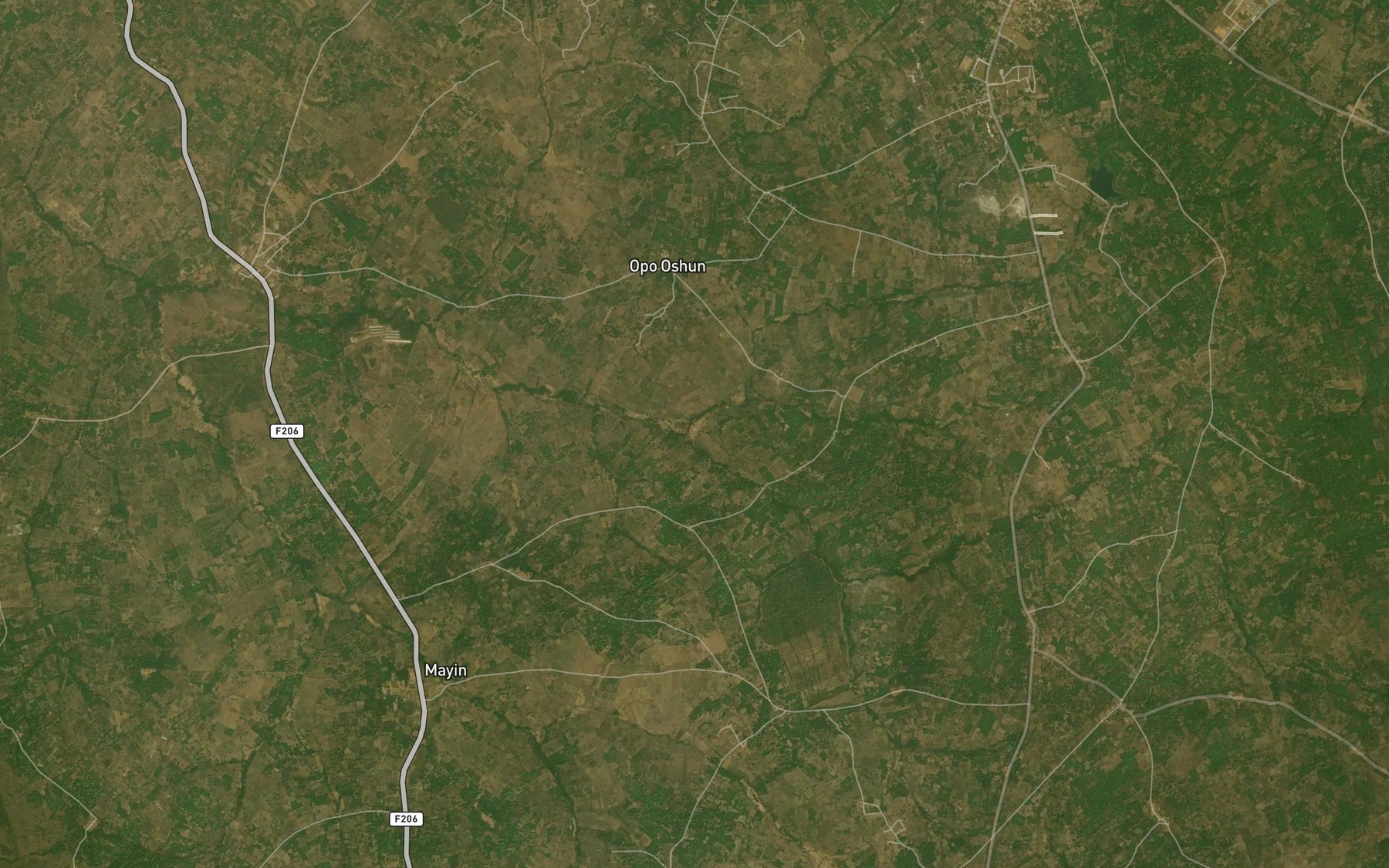 Satellite map of the River Arawo