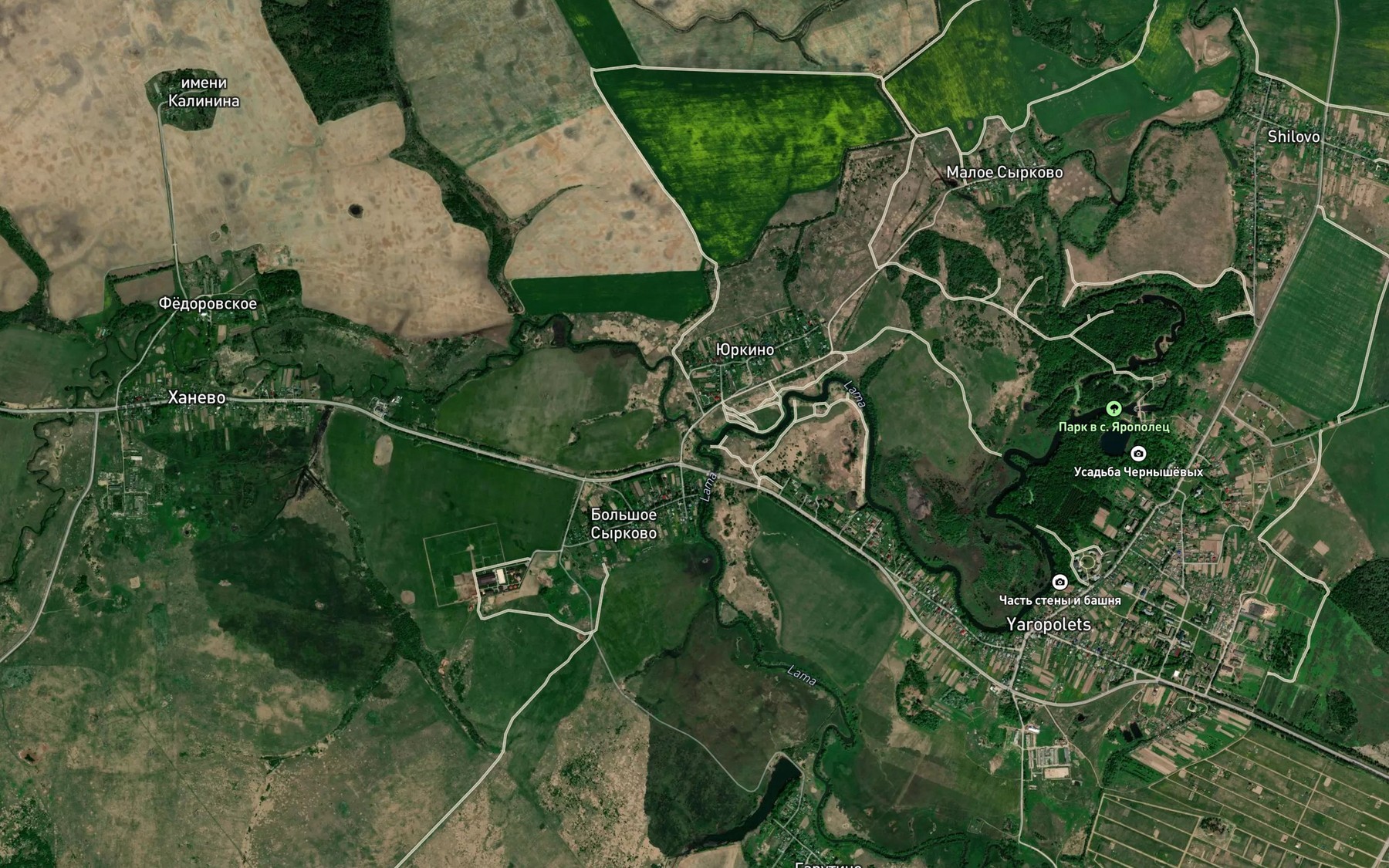 Satellite map of the Kolpyanka