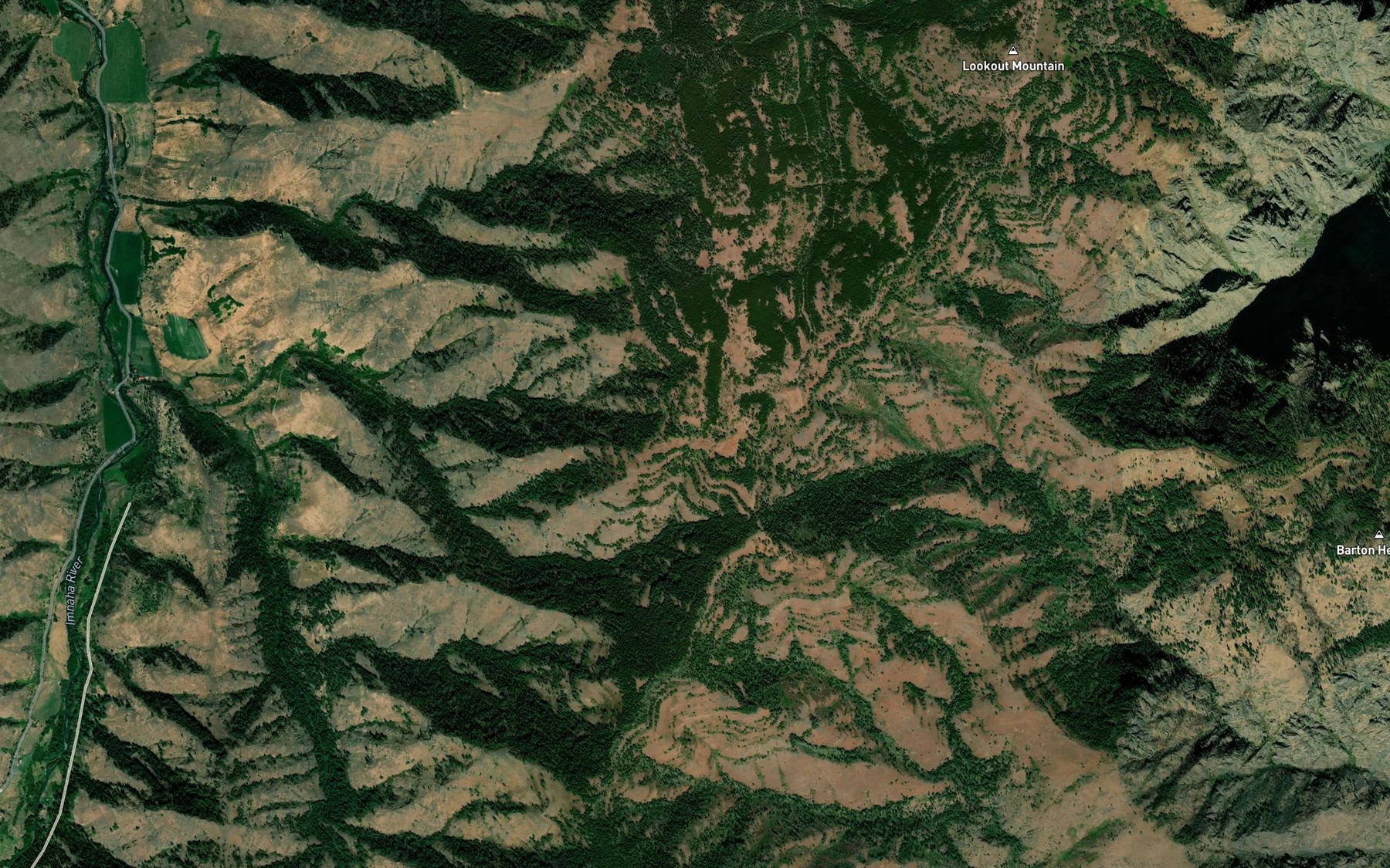 Satellite map of the Himmelwright Spring