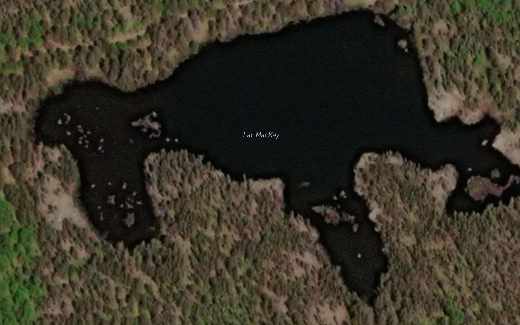 Satellite map of the Lac MacKay