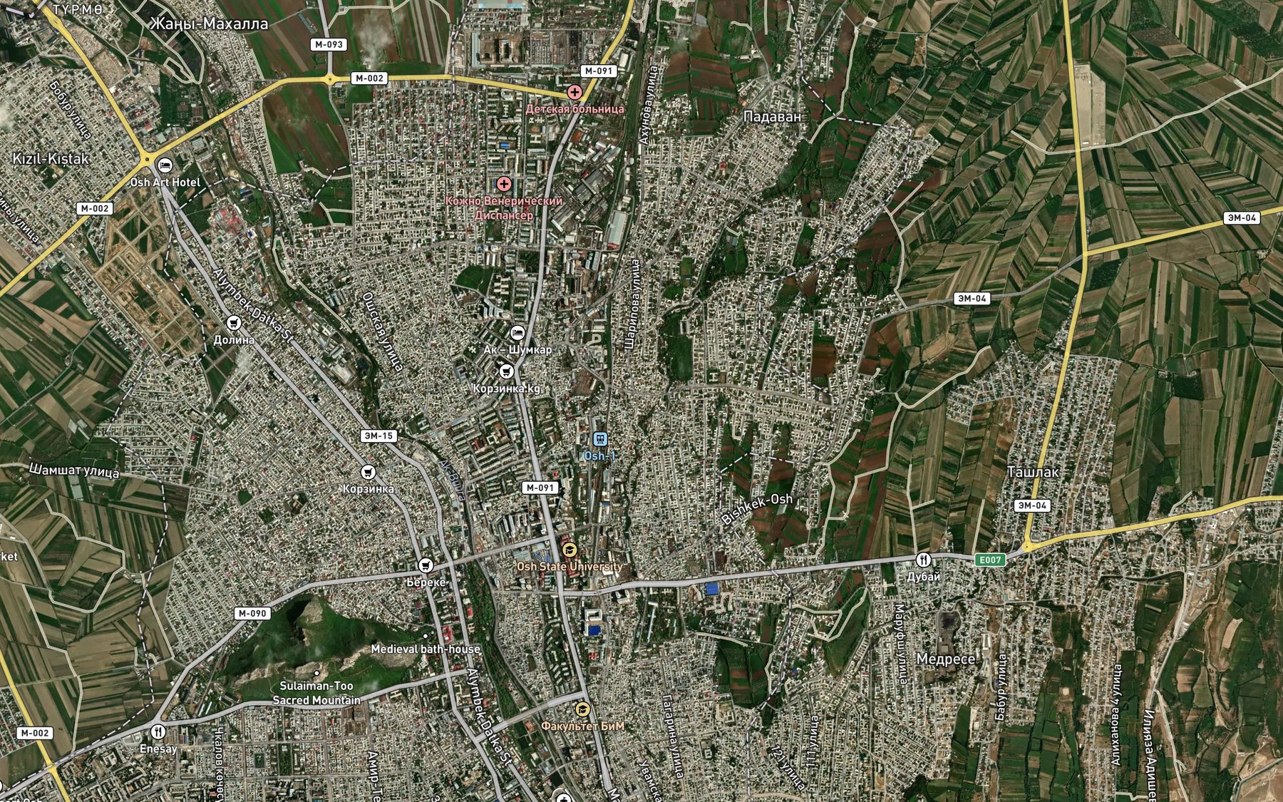 Satellite map of the Kanal Uvam