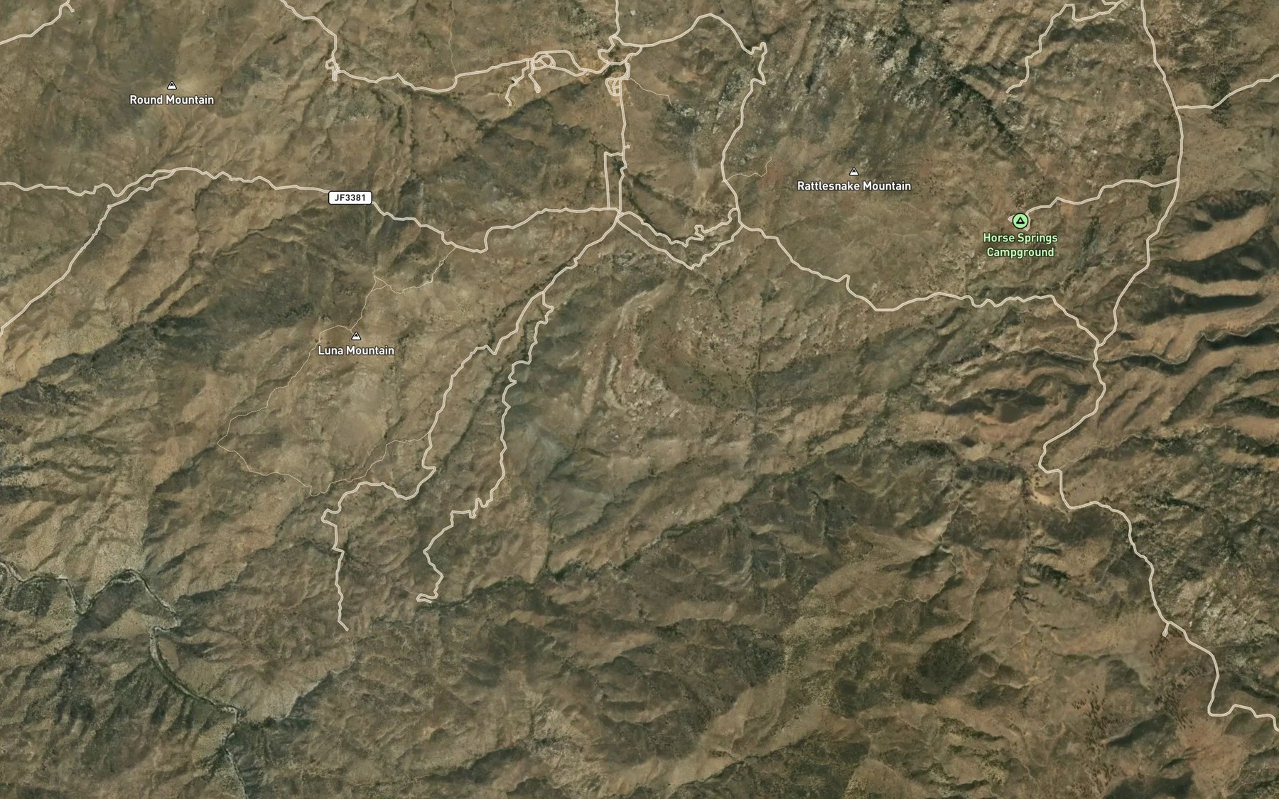 Satellite map of the Pine Spring