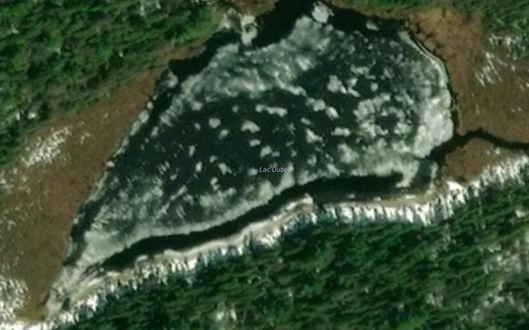 Satellite map of the Lac Dube