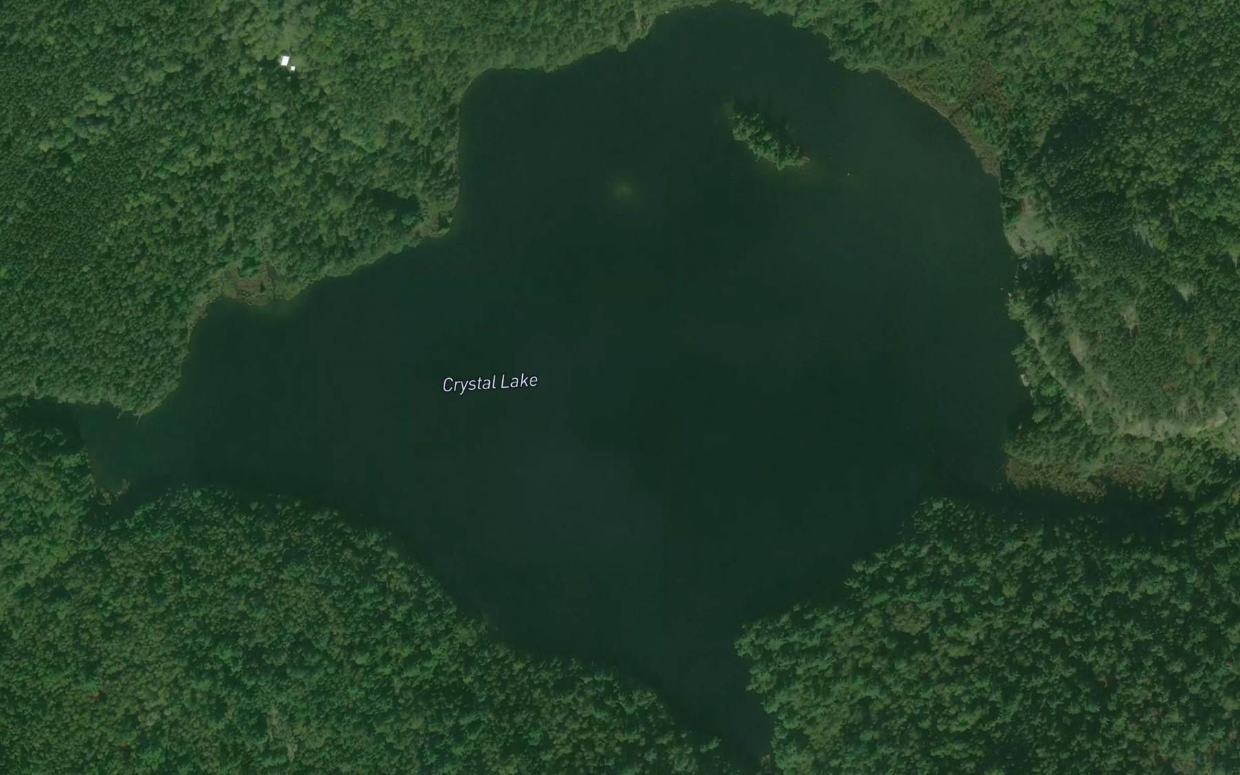 Satellite map of the Crystal Lake