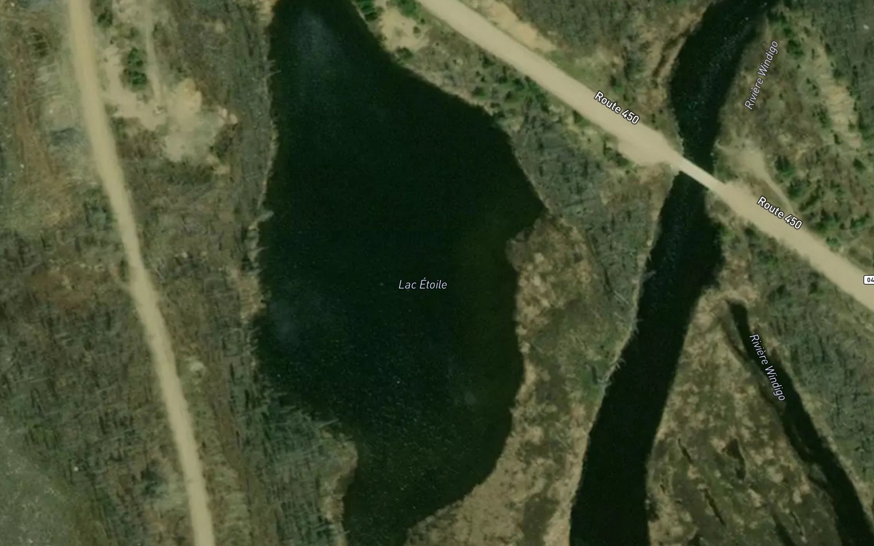 Satellite map of the Lac Etoile