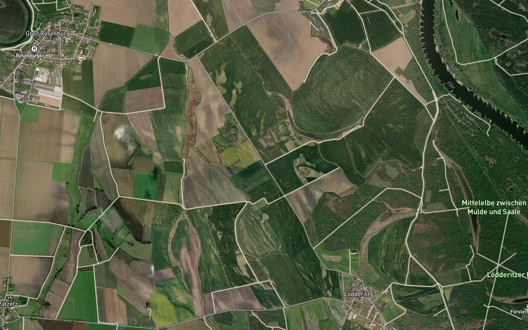 Satellite map of the Krugersee