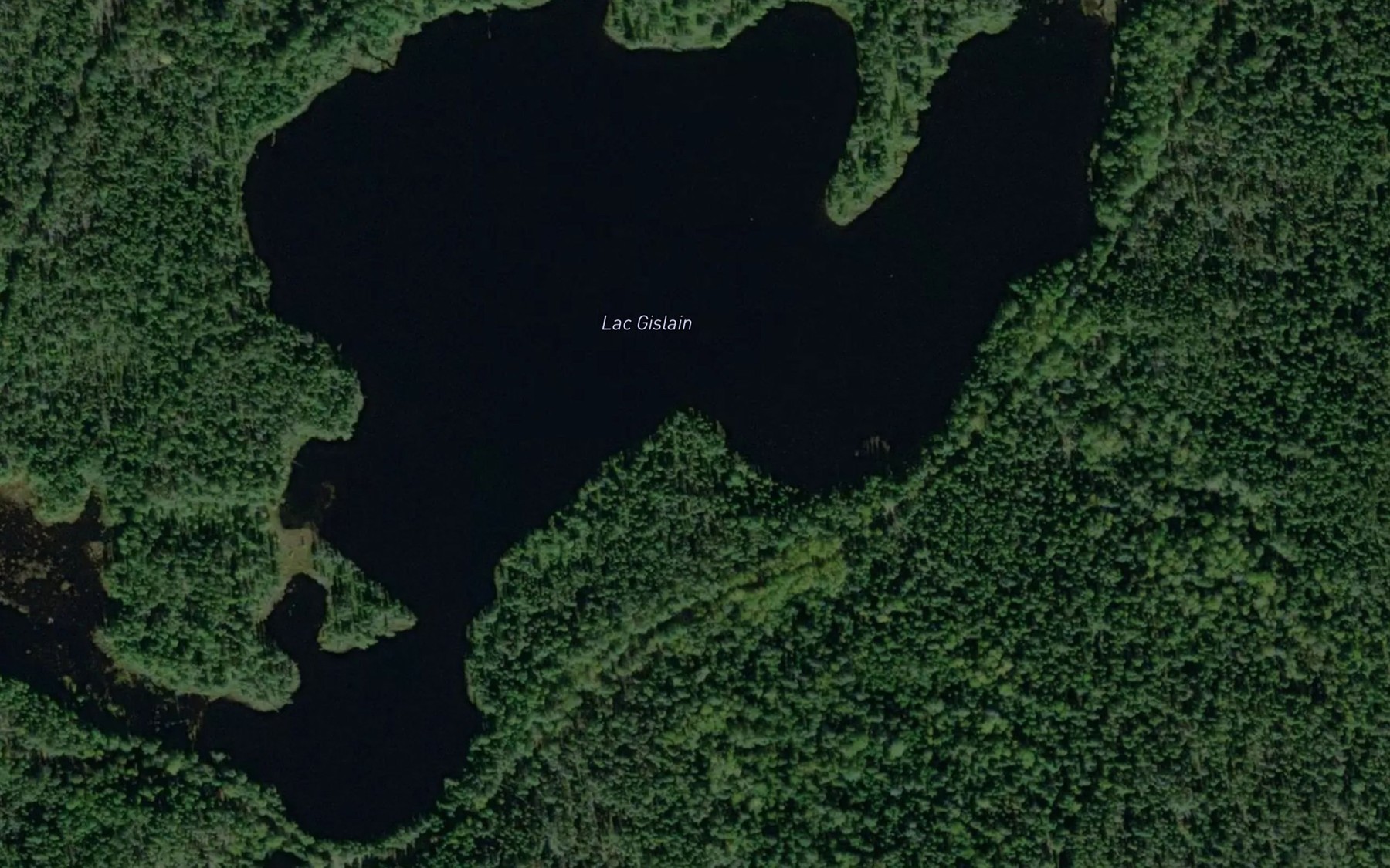 Satellite map of the Lac Gislain