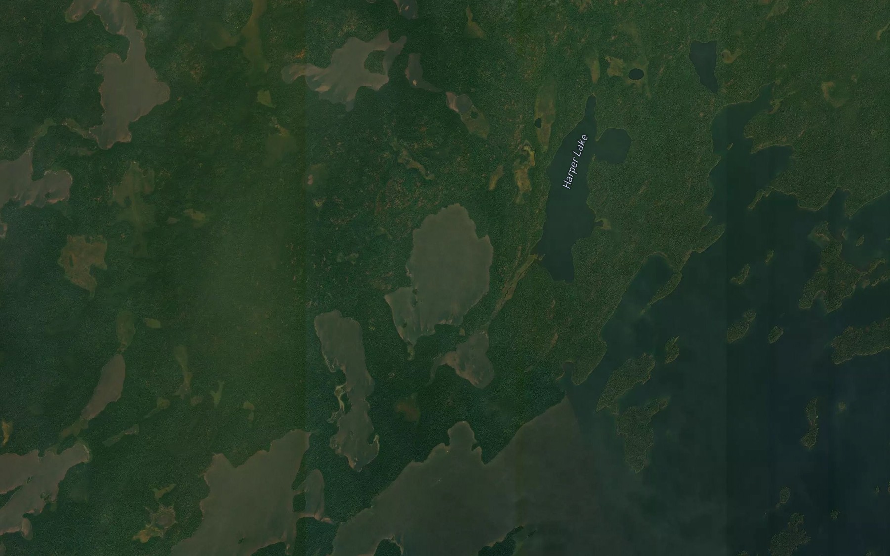 Satellite map of the Mitchell Lake