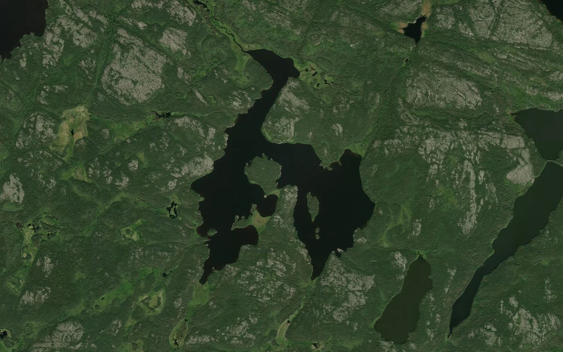 Satellite map of the Kakeenokumak Lake