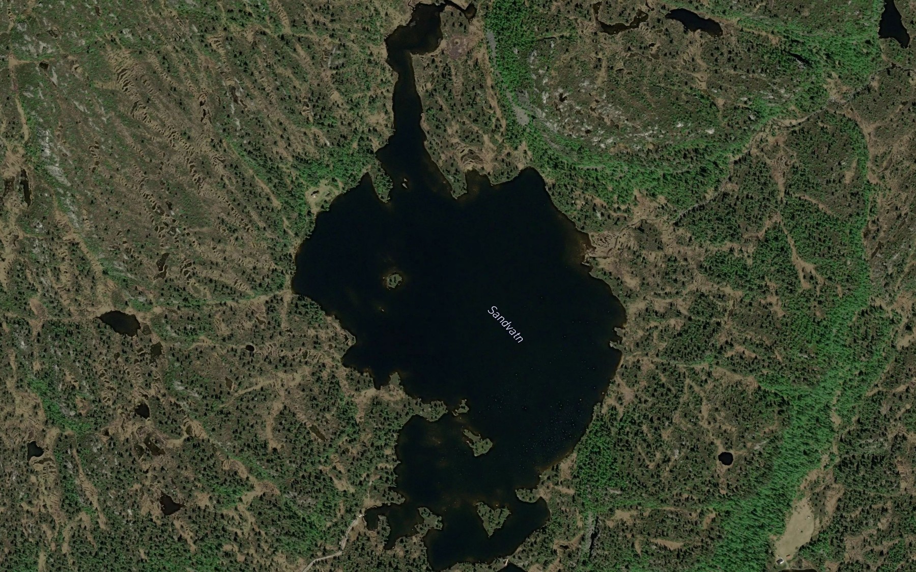 Satellite map of the Sandevatn
