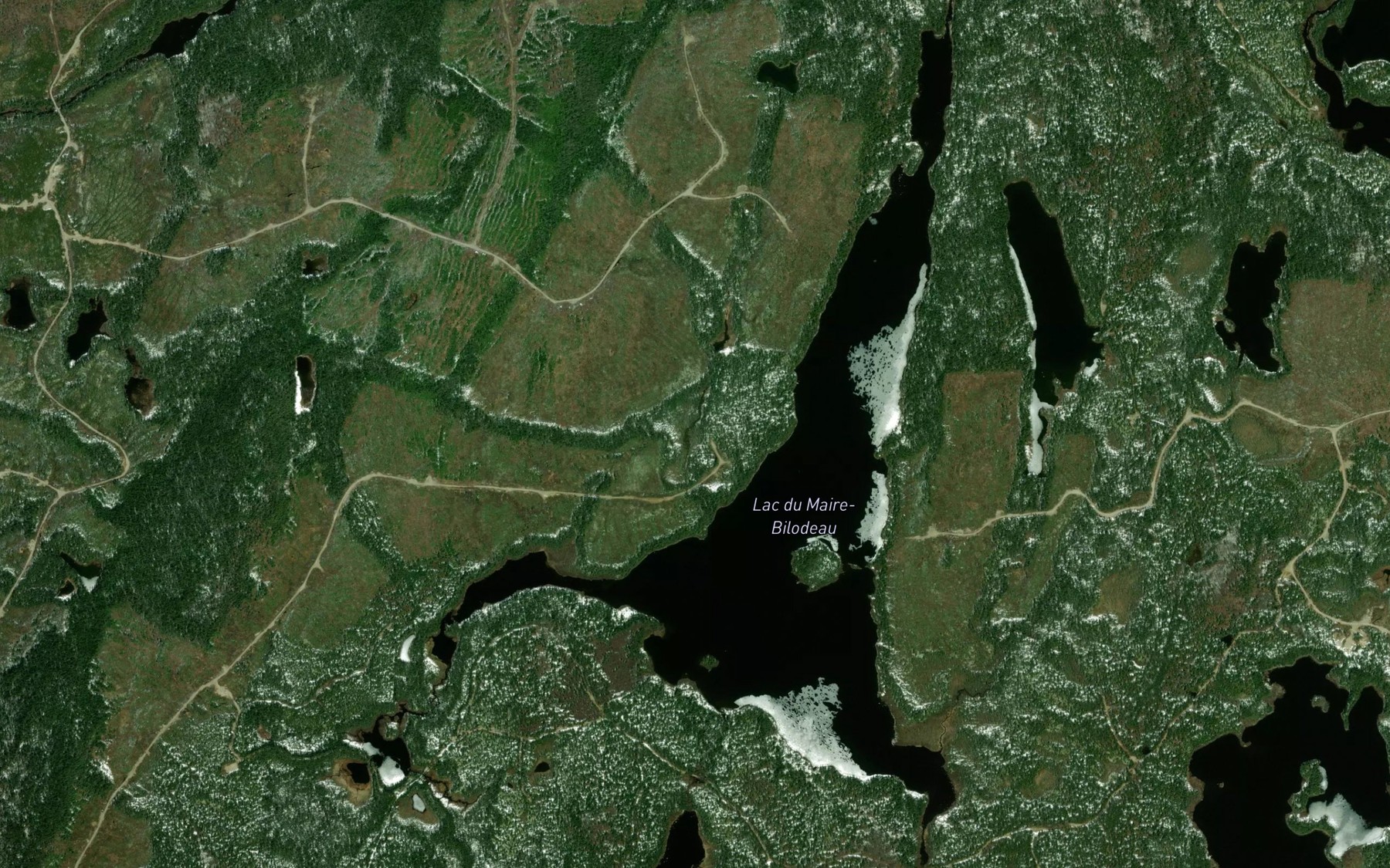 Satellite map of the Lac du Maire-Bilodeau