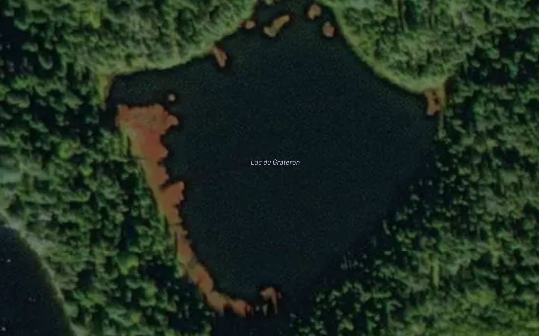 Satellite map of the Lac du Grateron