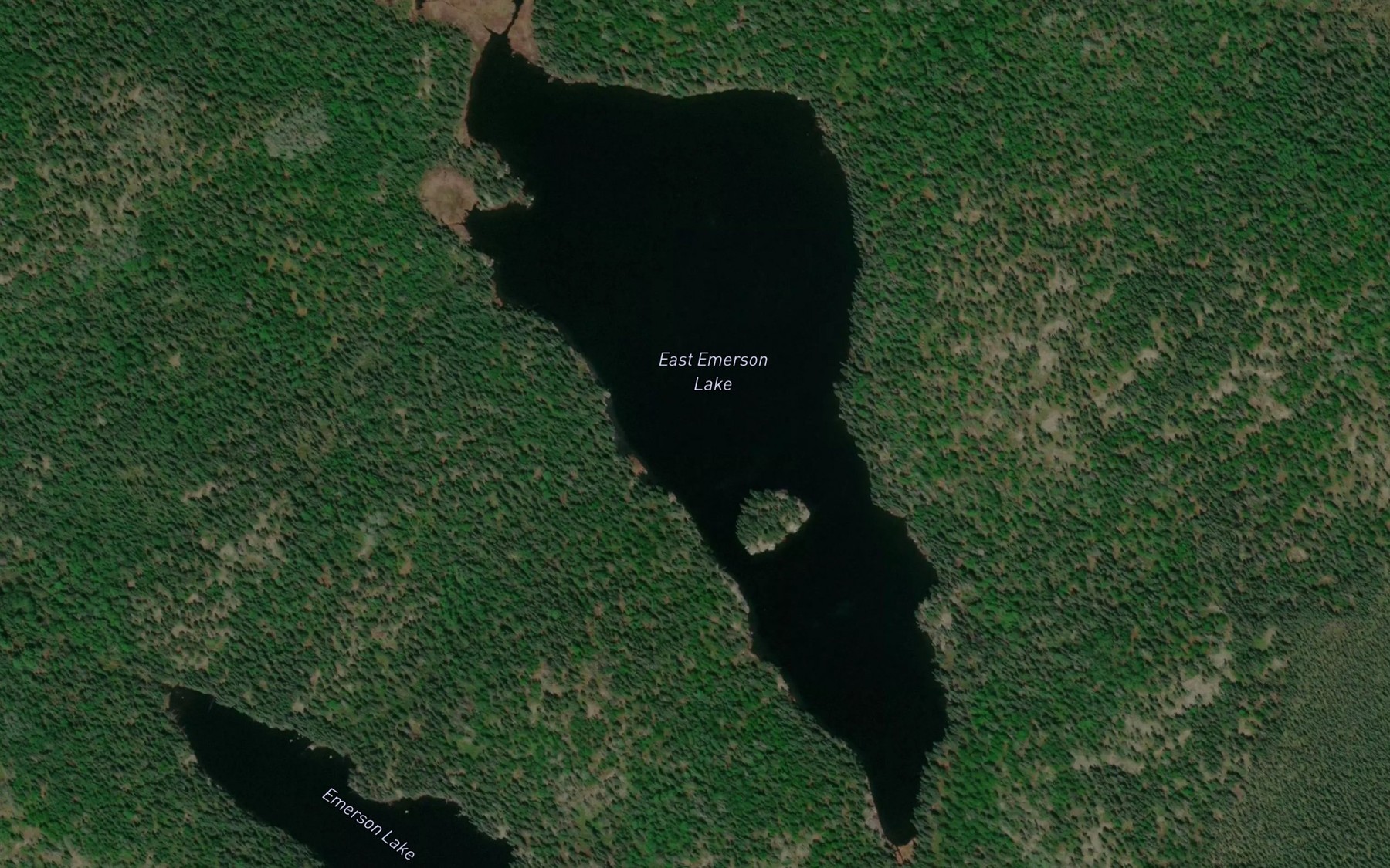 Satellite map of the East Emerson Lake