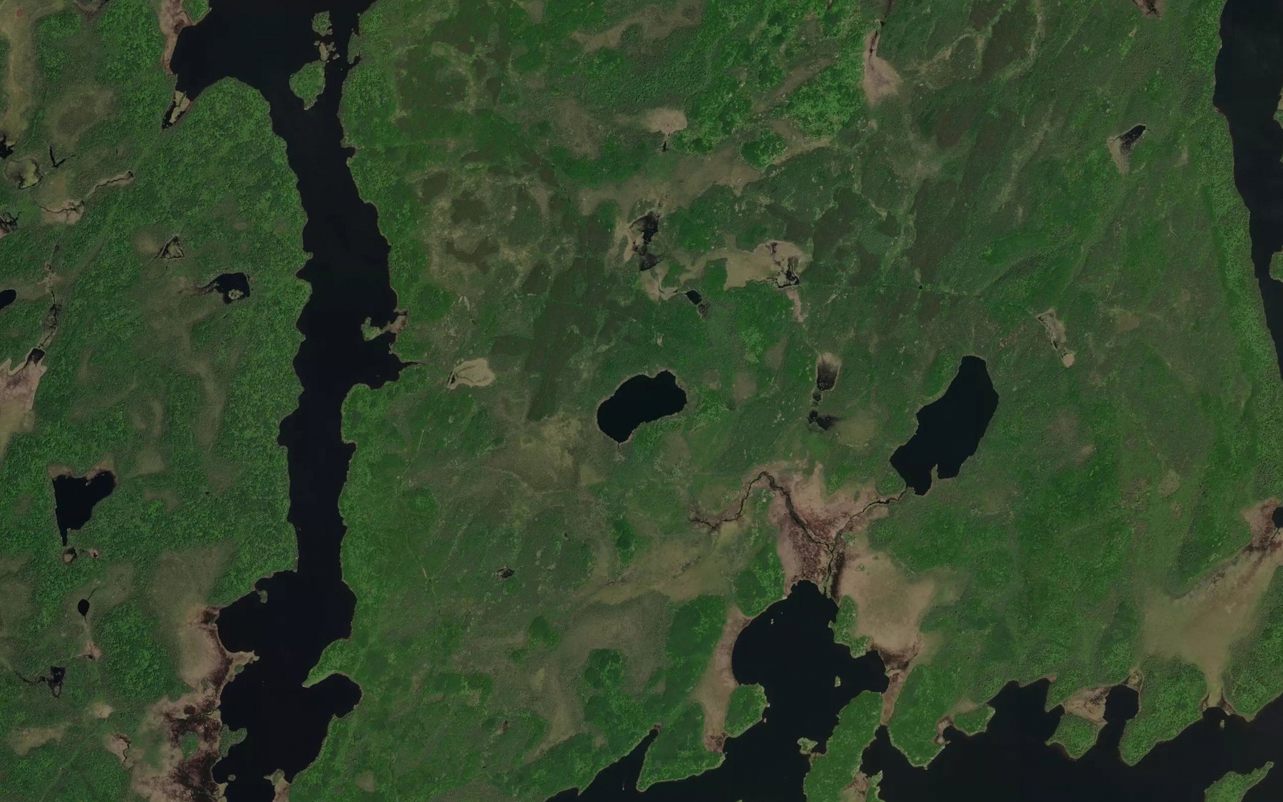 Satellite map of the Square Lake