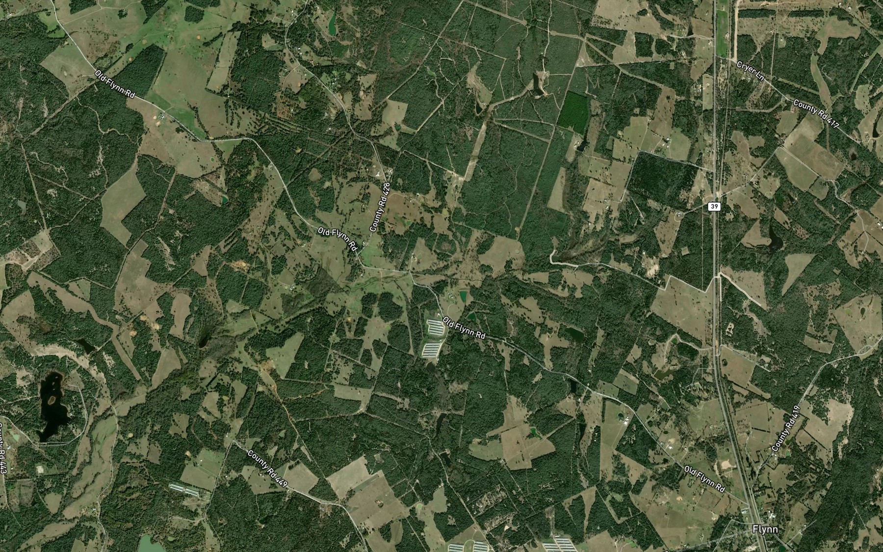 Satellite map of the Orchard Branch