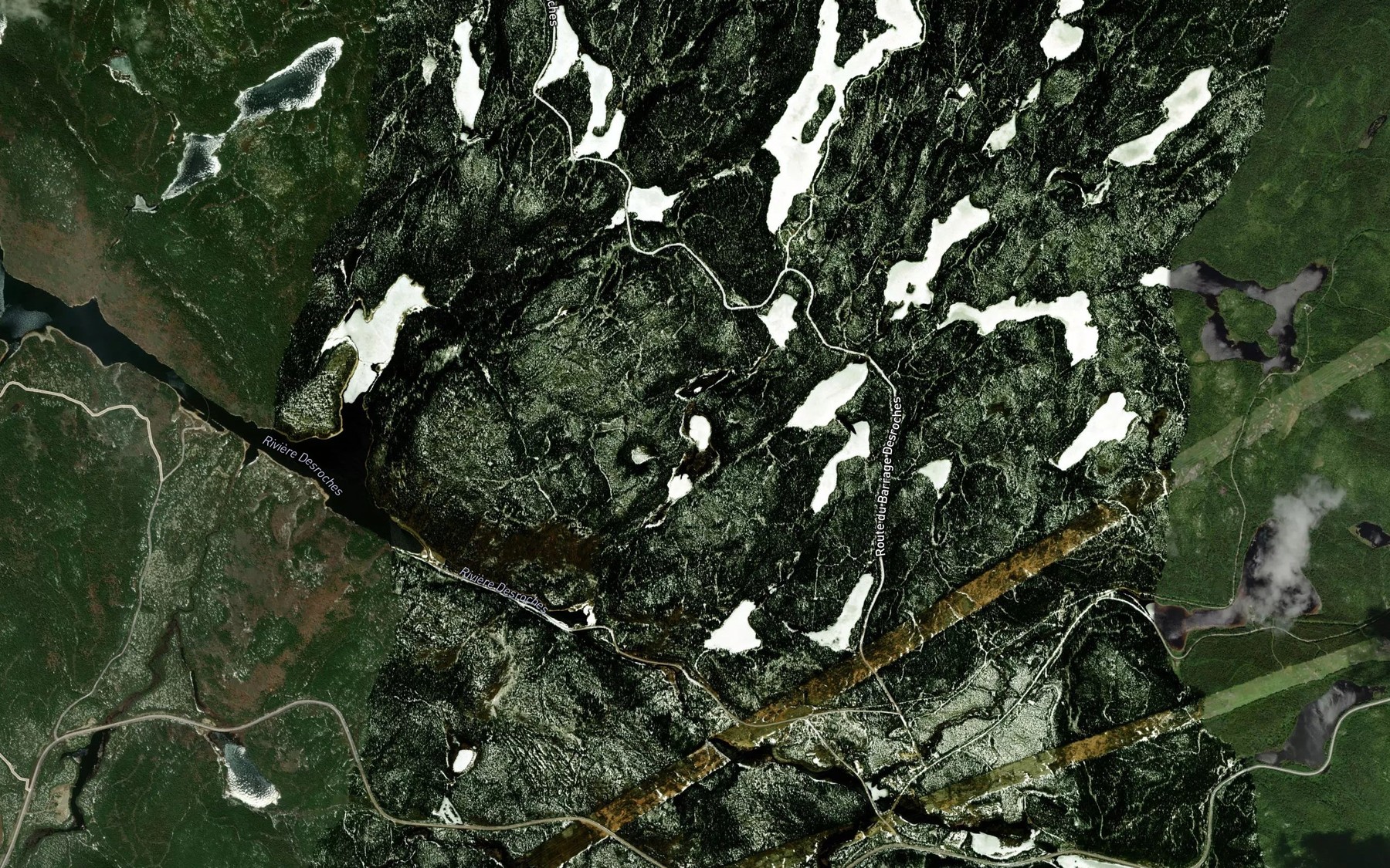 Satellite map of the Lac Ray