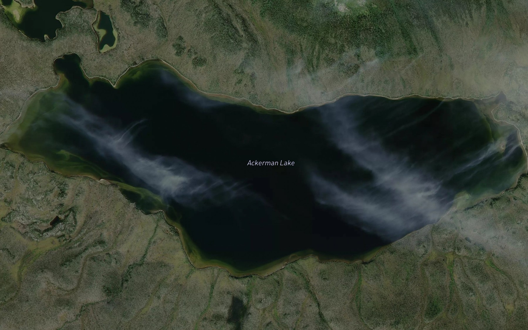 Satellite map of the Ackerman Lake