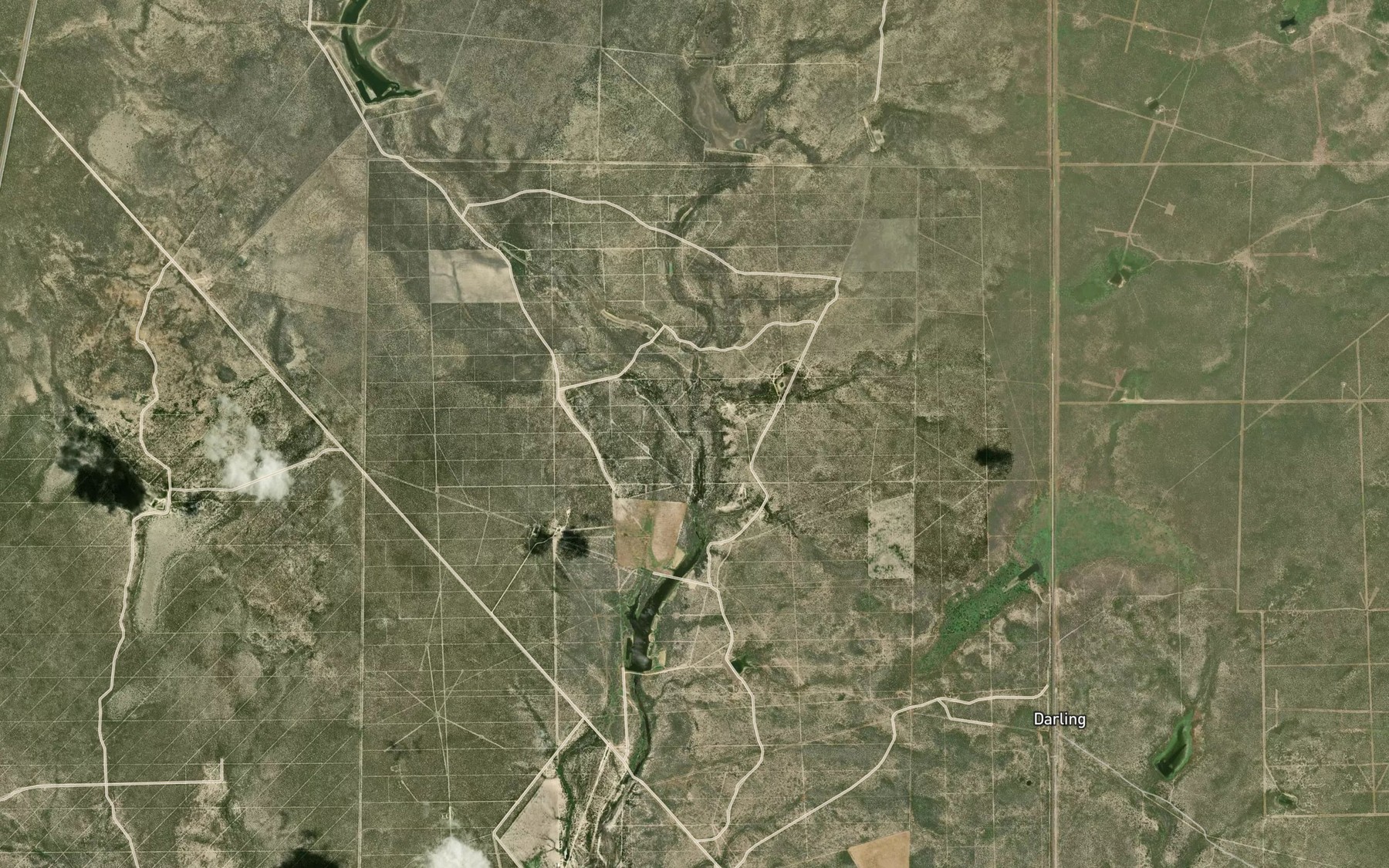Satellite map of the Imperialist Creek