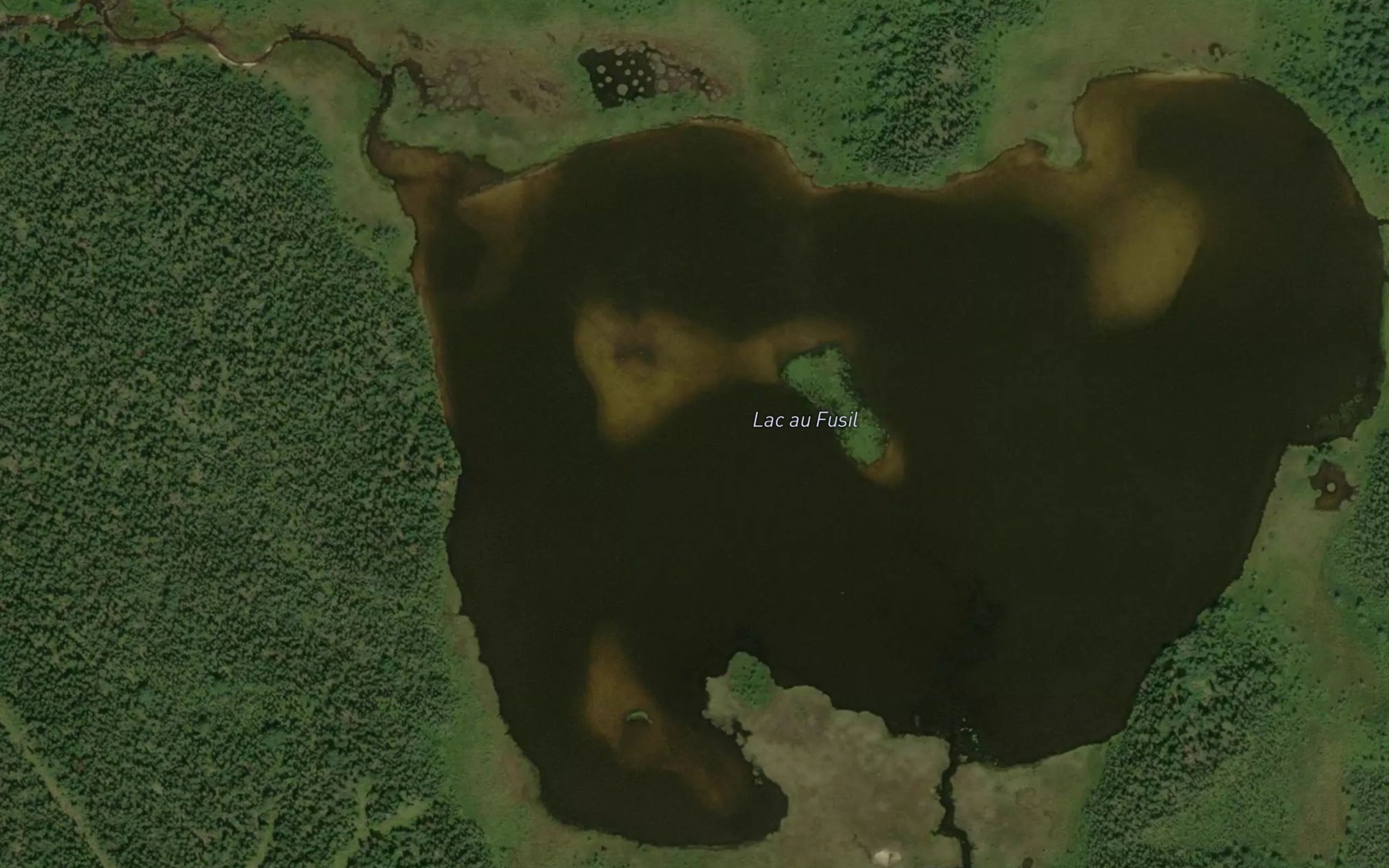 Satellite map of the Lac au Fusil