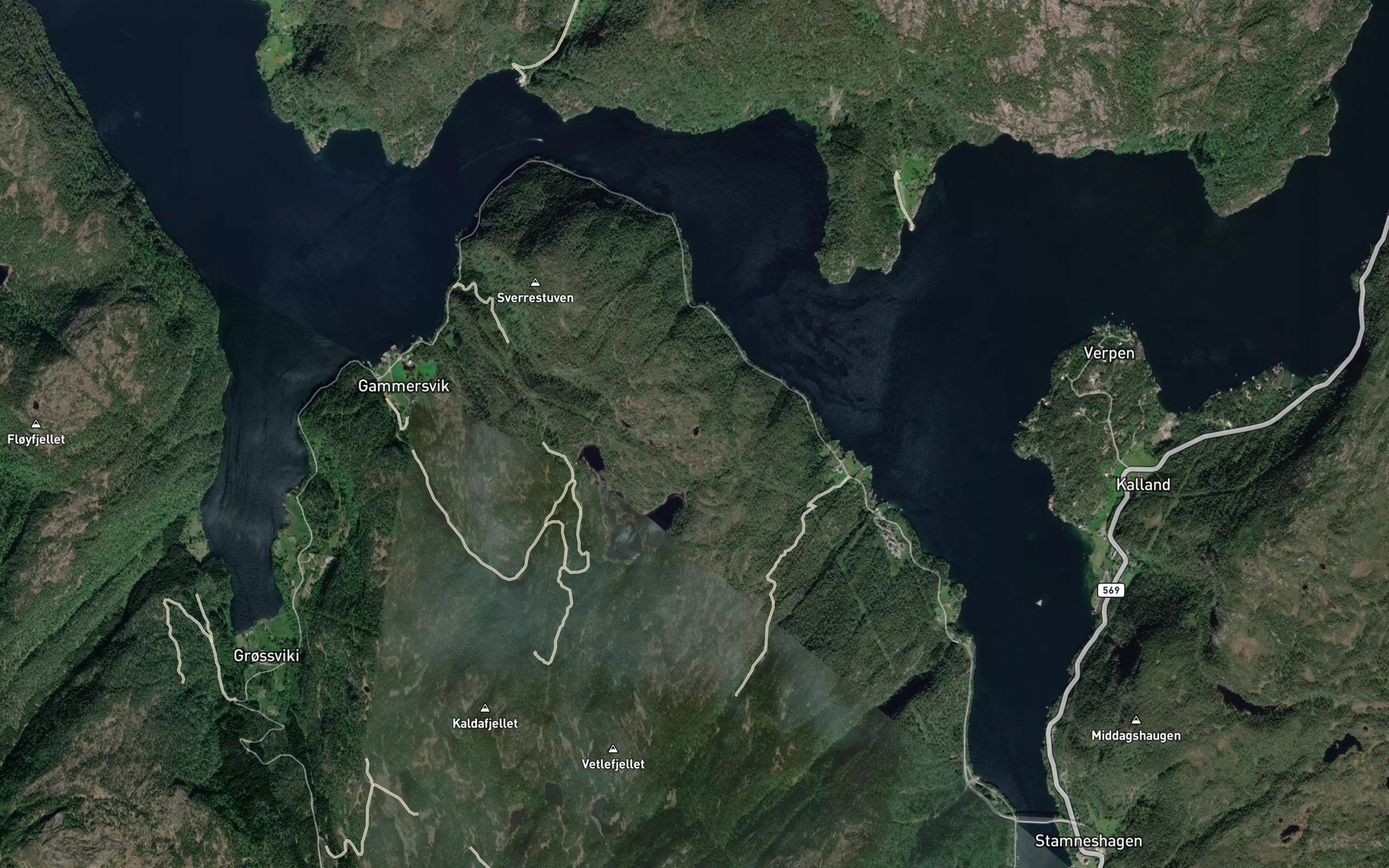 Satellite map of the Lomtjorn