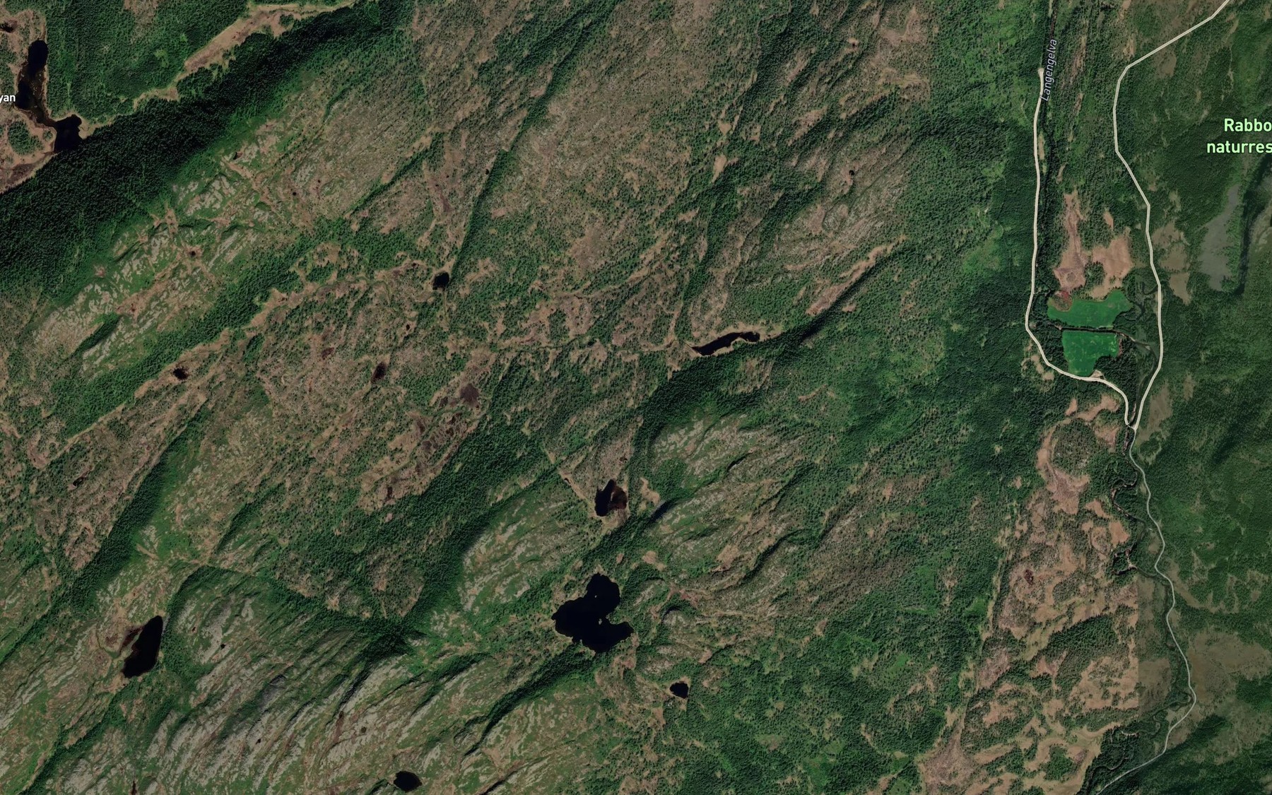 Satellite map of the Fjelltjornbekken