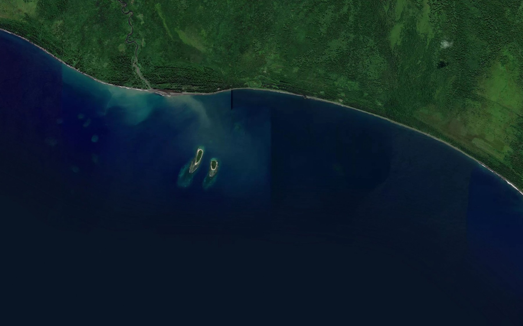 Satellite map of the Mavavia River