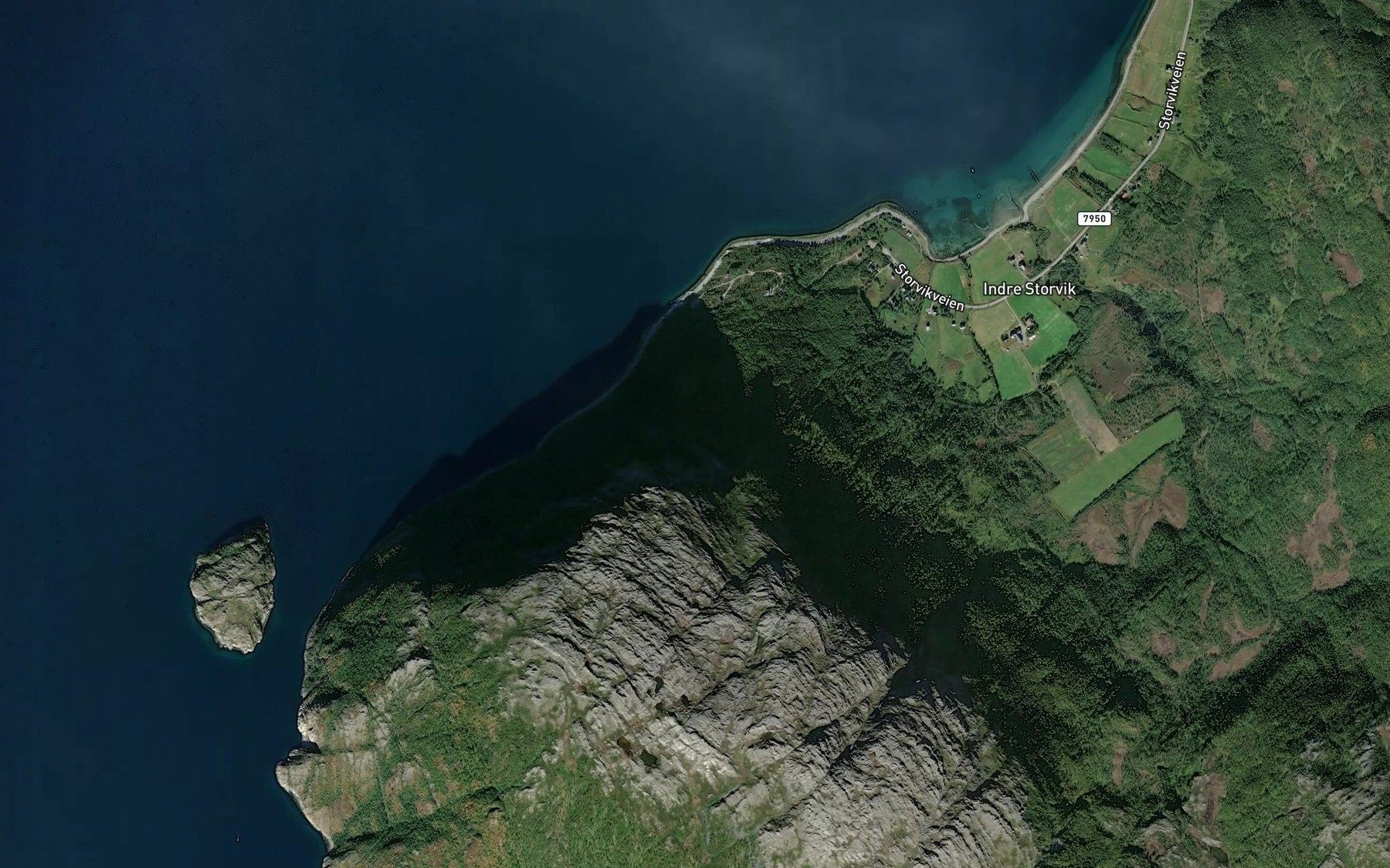Satellite map of the Storsandelva