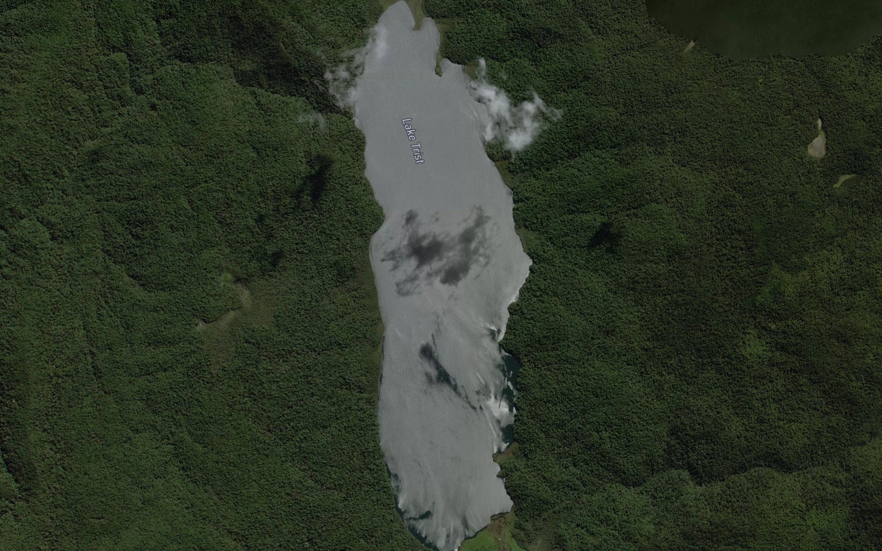 Satellite map of the Lake Trist