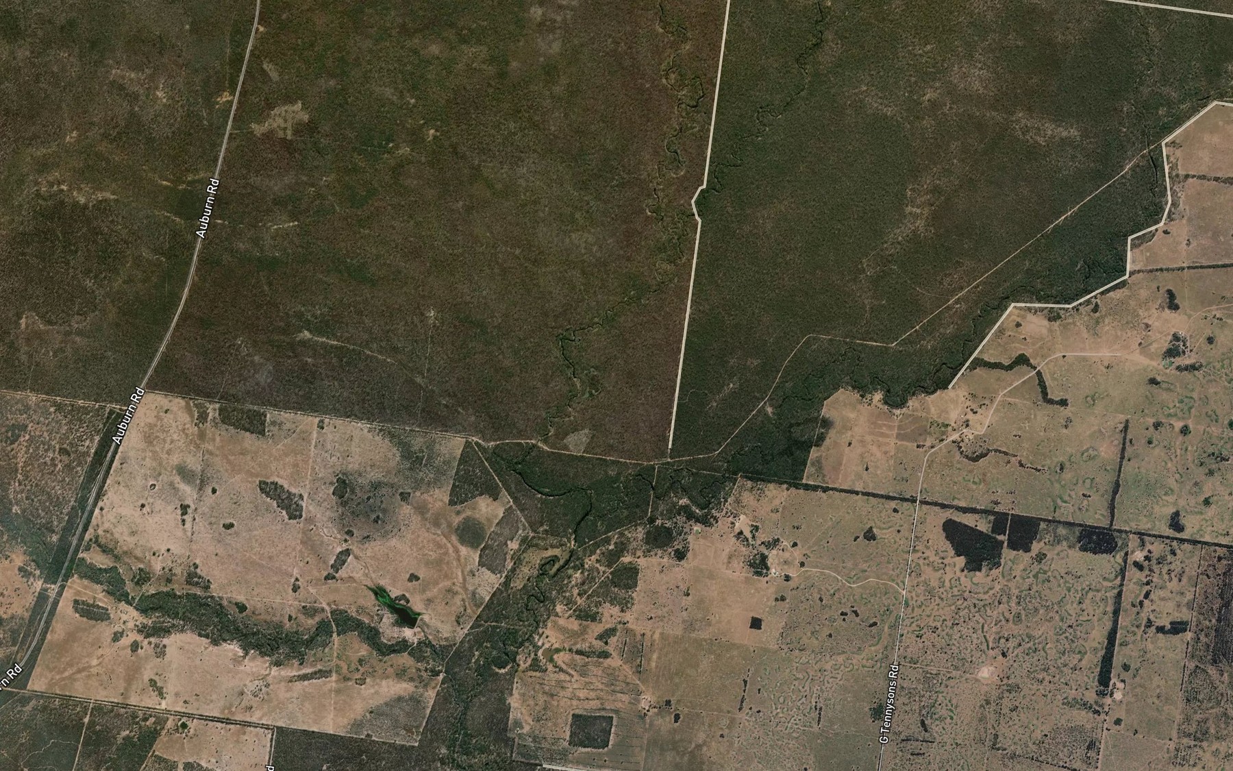 Satellite map of the Hurdle Gully