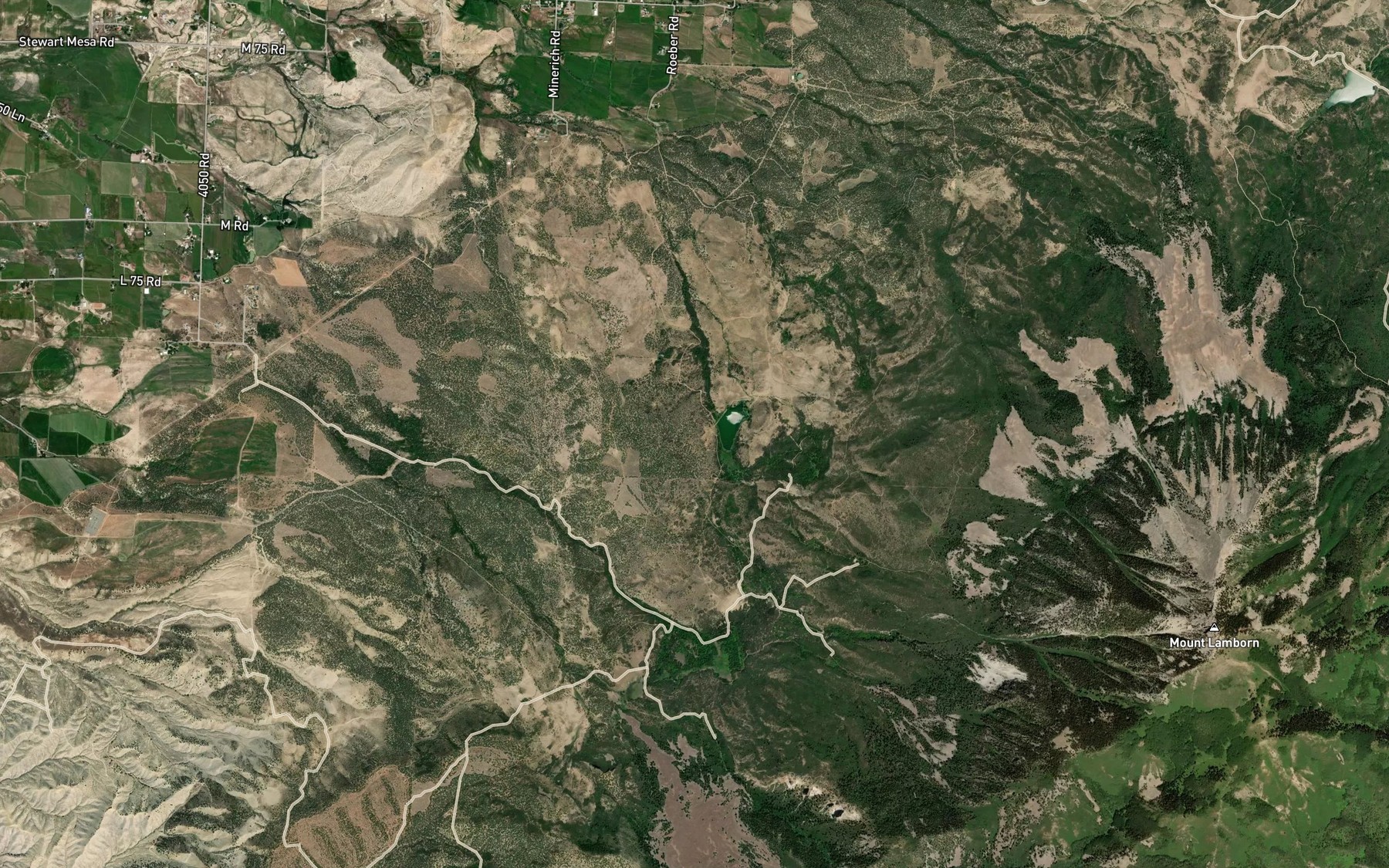Satellite map of the Reynolds Reservoir