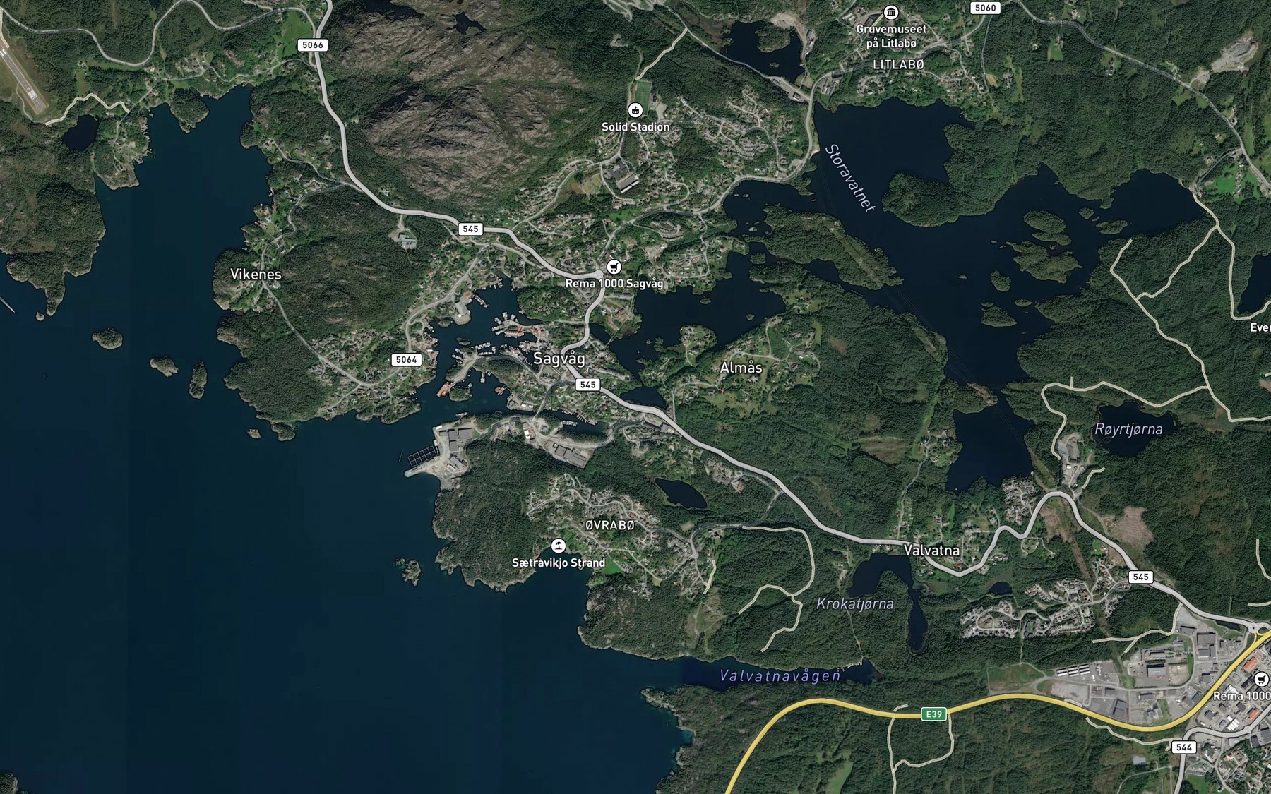 Satellite map of the Vasspollen