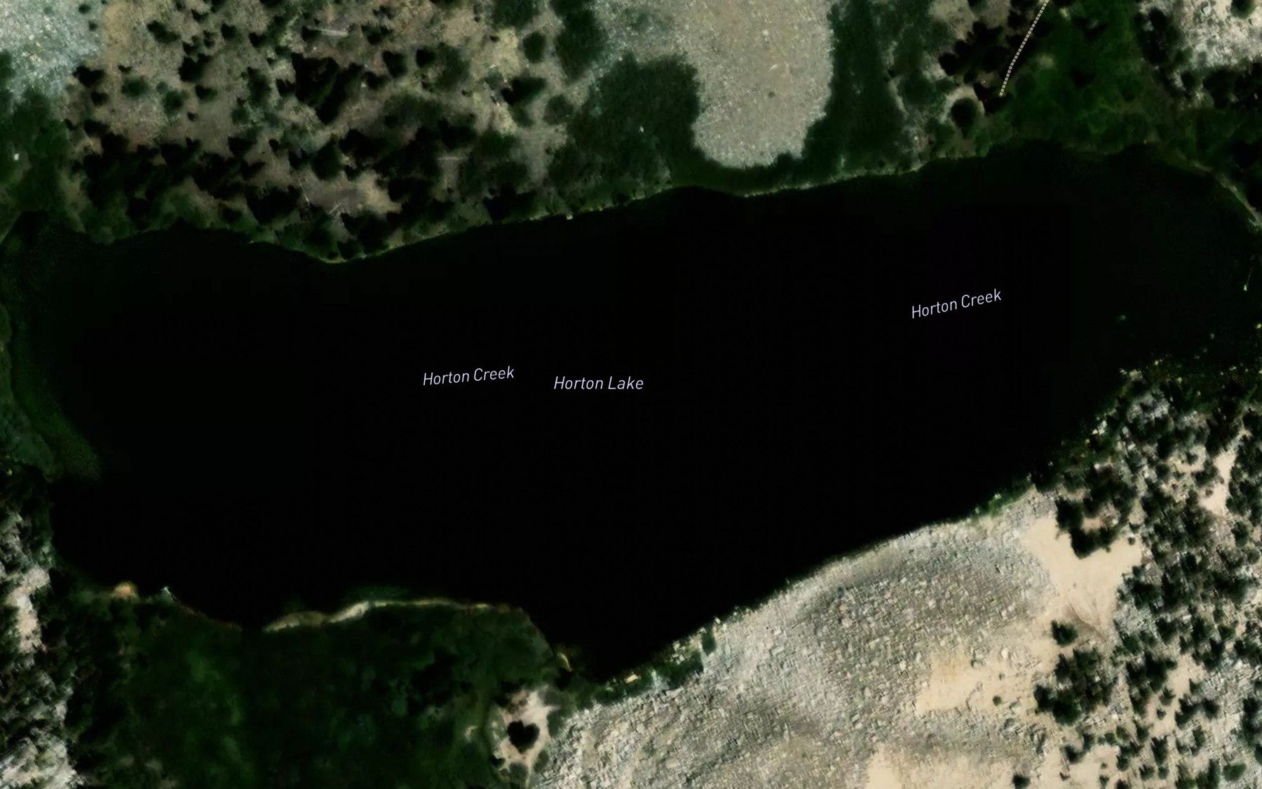 Satellite map of the Horton Lake