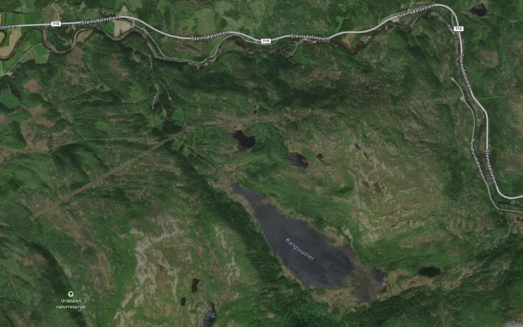 Satellite map of the Ljabekken