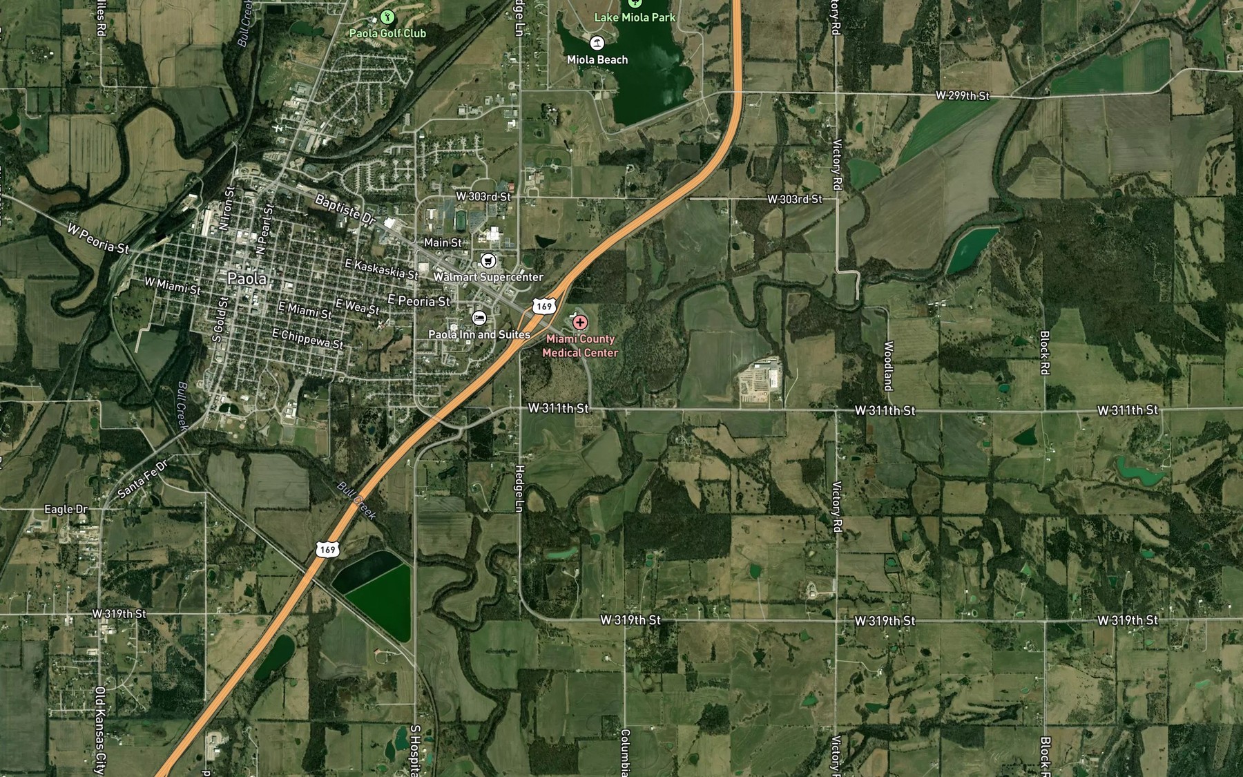 Satellite map of the Dorsey Branch