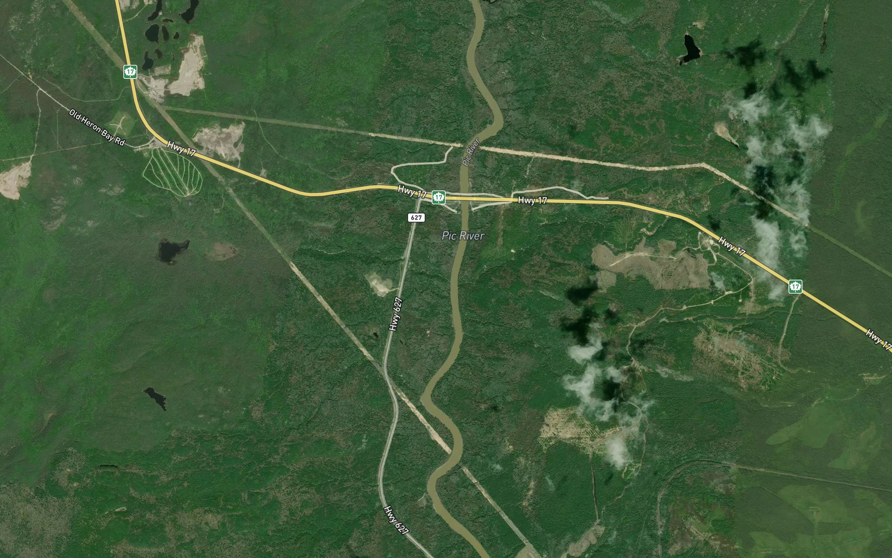 Satellite map of the Camp 14 Creek