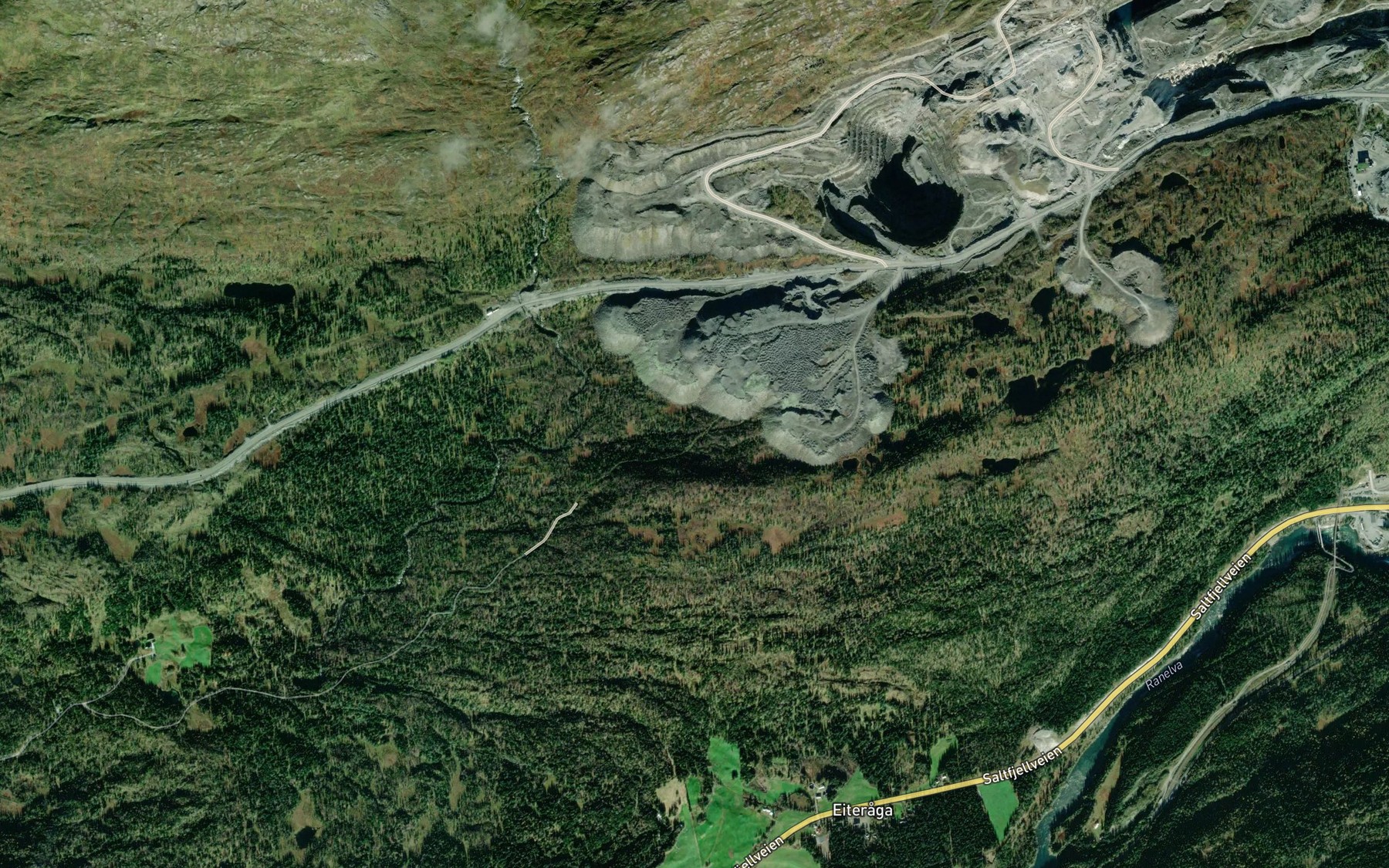 Satellite map of the Holmbekken,s