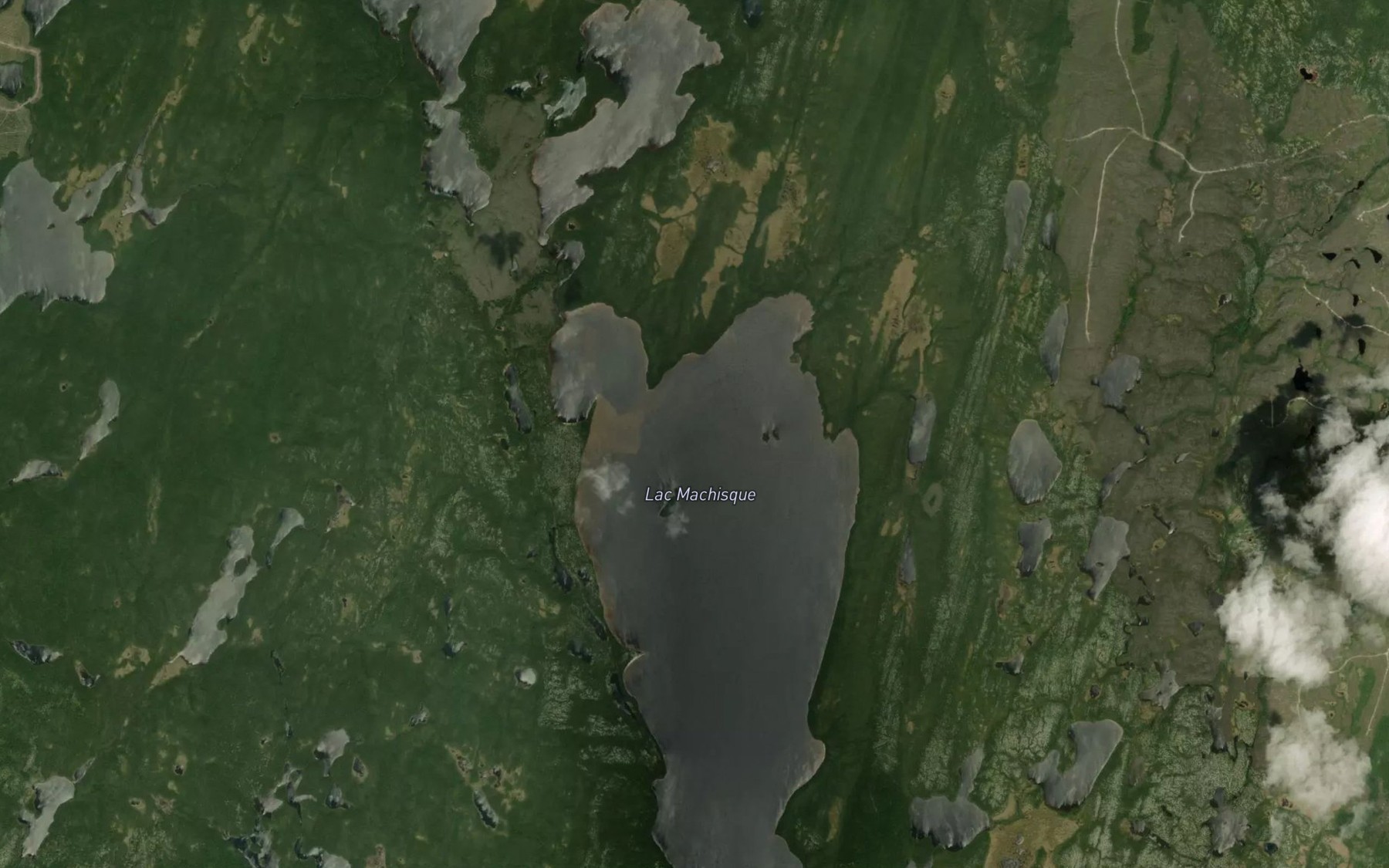 Satellite map of the Lac Donat