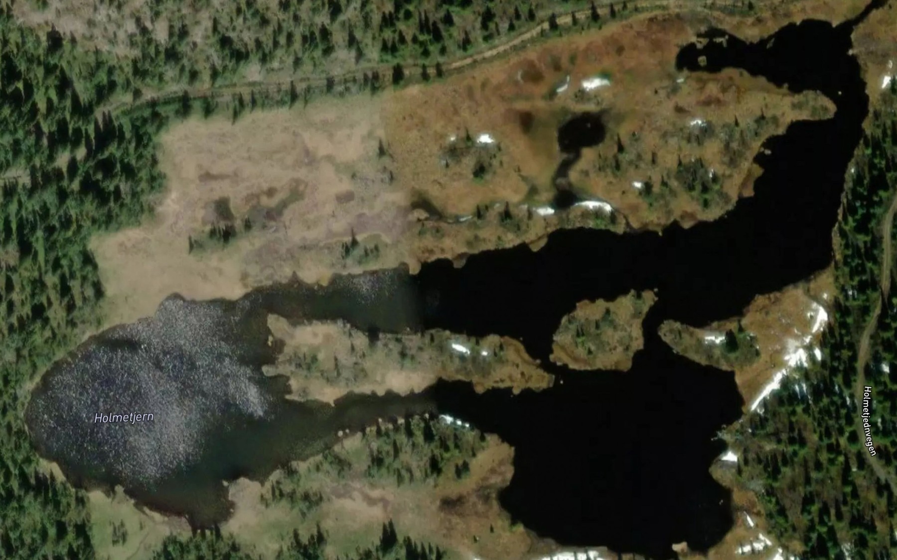 Satellite map of the Holmetjernet