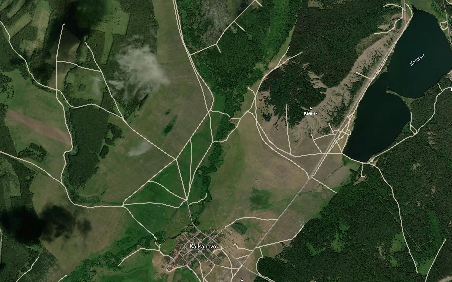 Satellite map of the Birsya