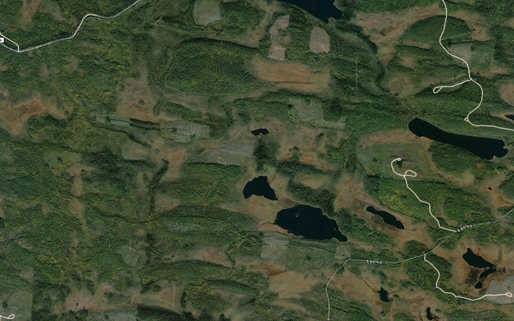 Satellite map of the Ozero Paynandek