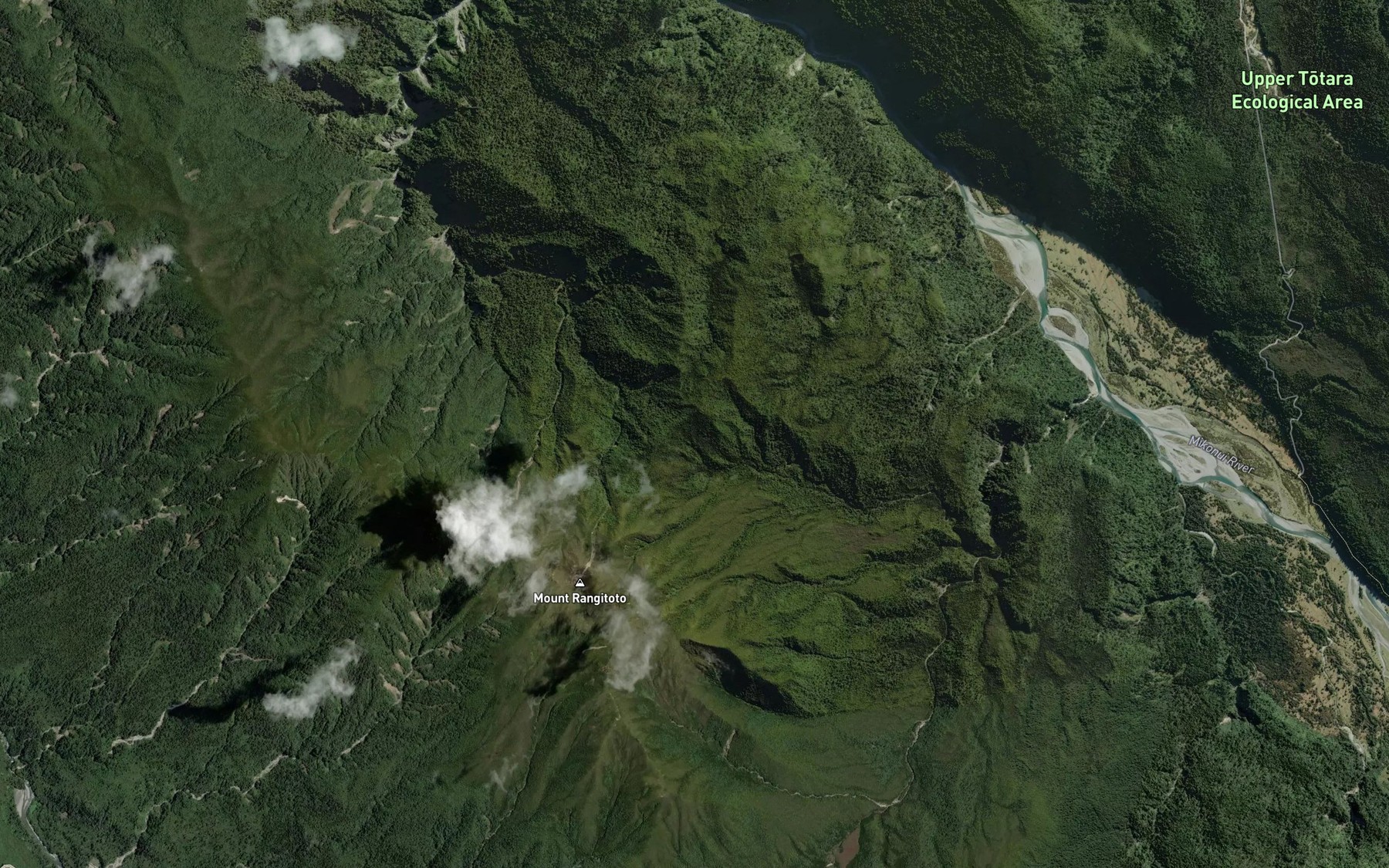 Satellite map of the Cameron Creek