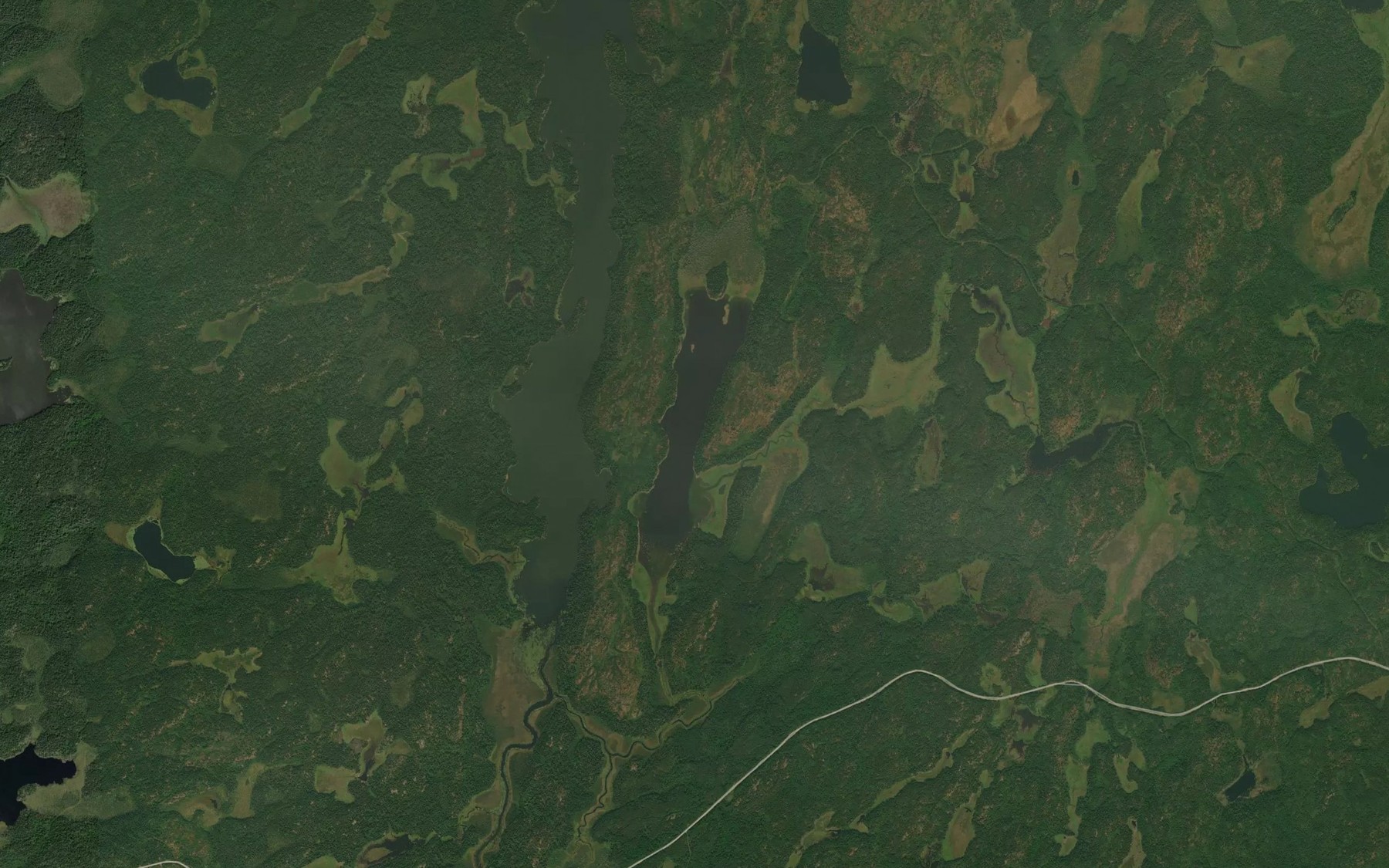 Satellite map of the Shako Lake