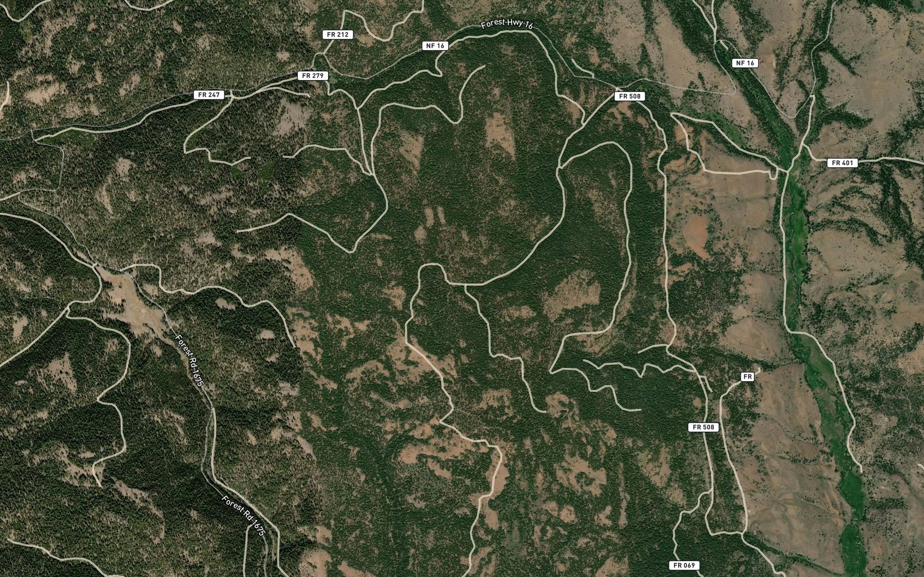 Satellite map of the Alarm Clock Spring