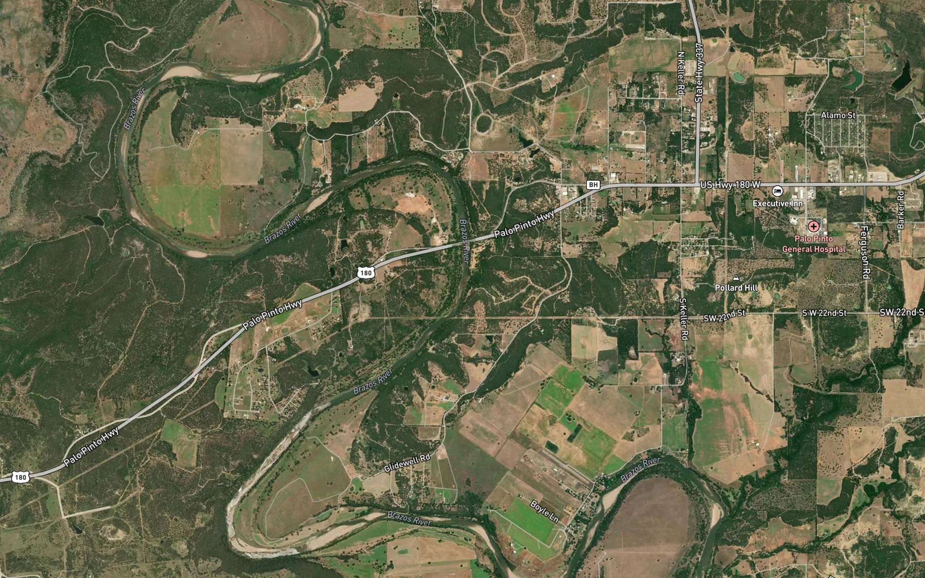 Satellite map of the Indian Creek