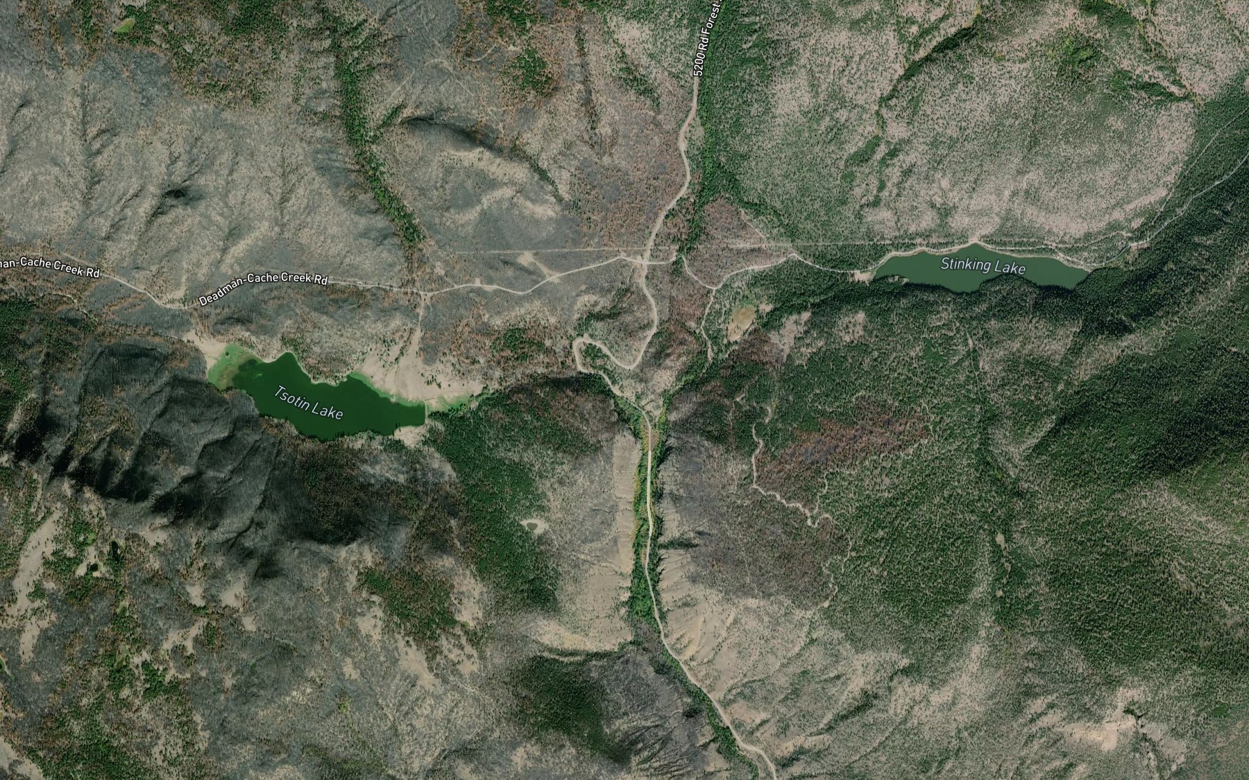 Satellite map of the Tsotin Creek