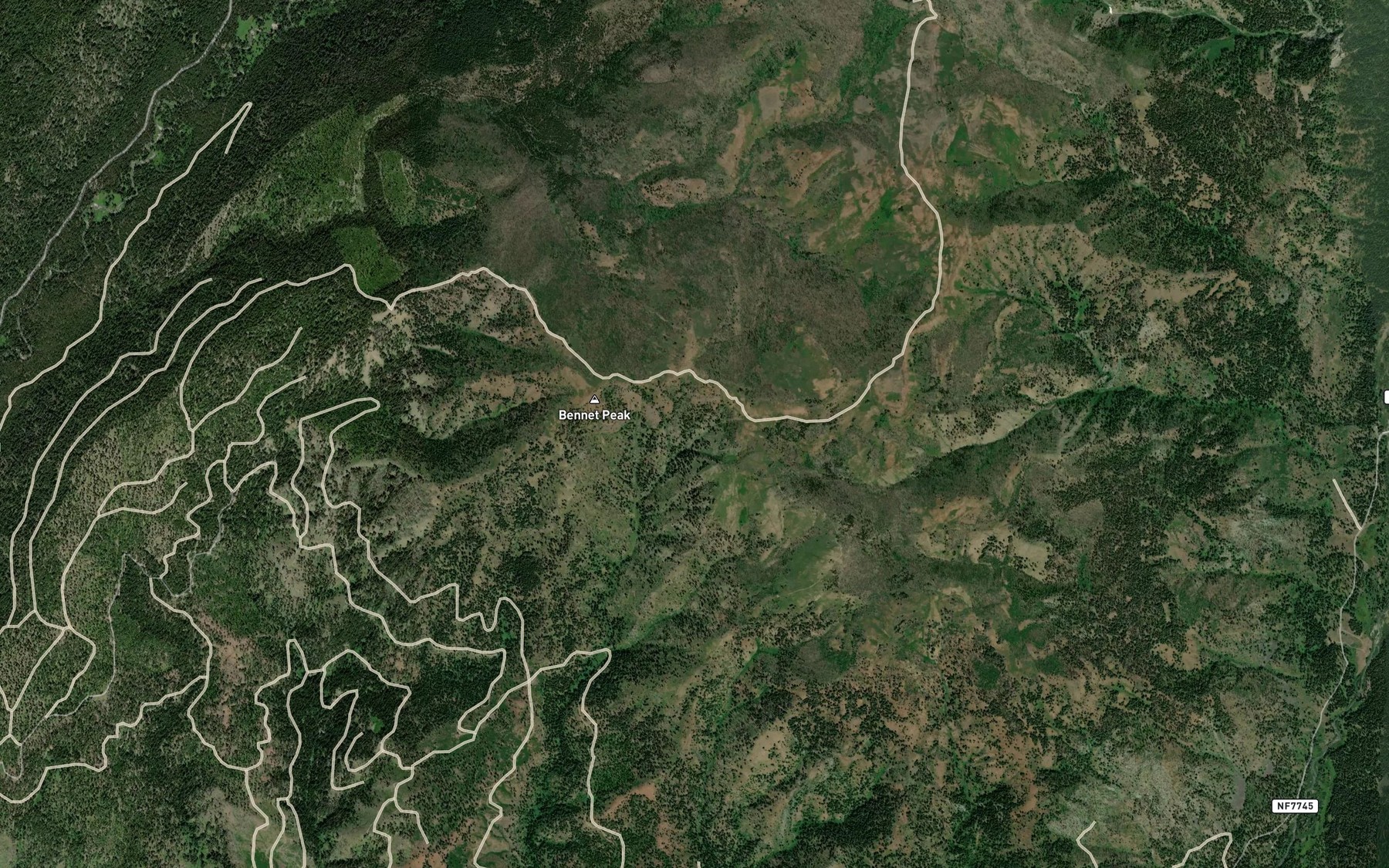 Satellite map of the Mammouth Spring